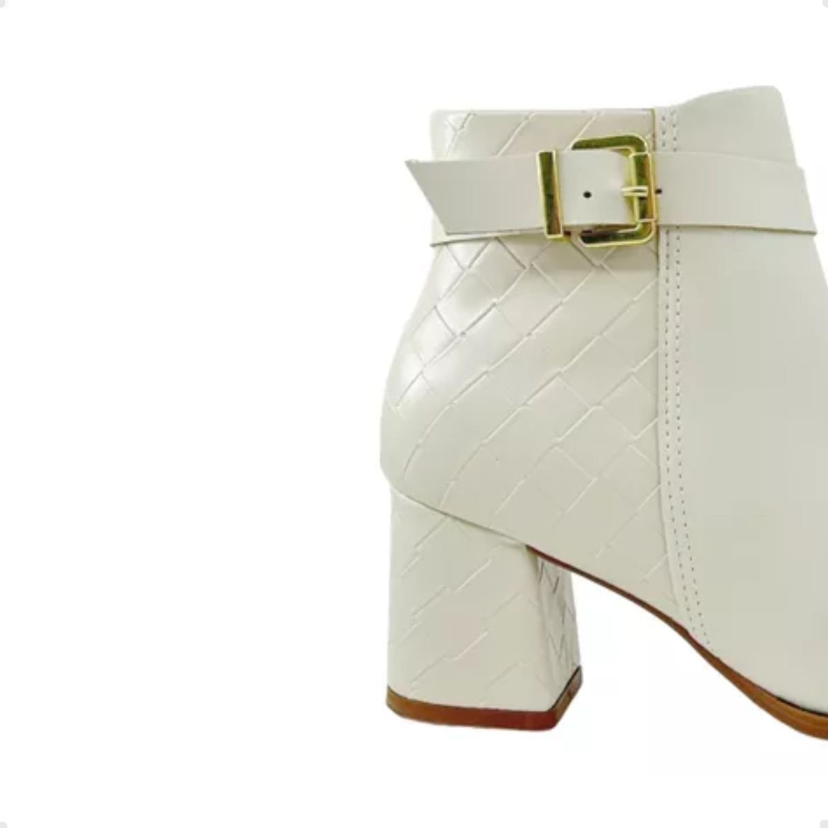 Bota Feminina Cano Médio Modare Off White Branco 5