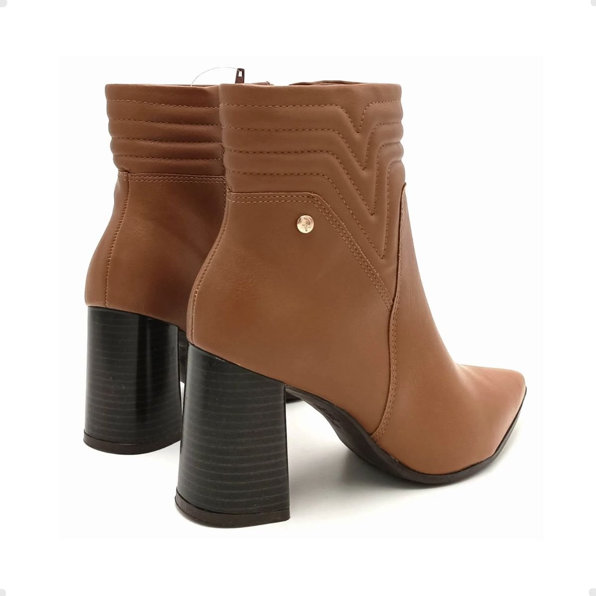 Bota Feminina Cano Médio Ramarim Marrom Bege 3