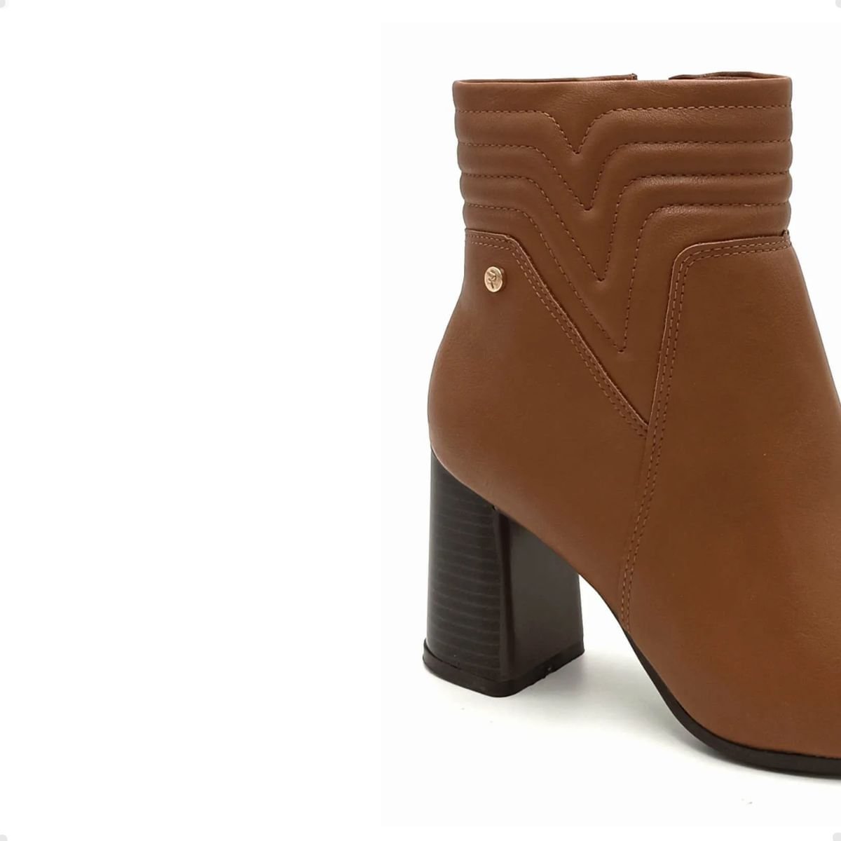 Bota Feminina Cano Médio Ramarim Marrom Bege 5