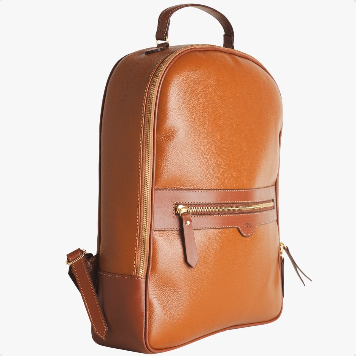 Mochila Feminina Caramelo De Couro Dayane Magalhães Marrom 2