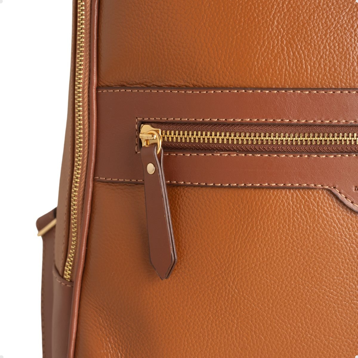 Mochila Feminina Caramelo De Couro Dayane Magalhães Marrom 3