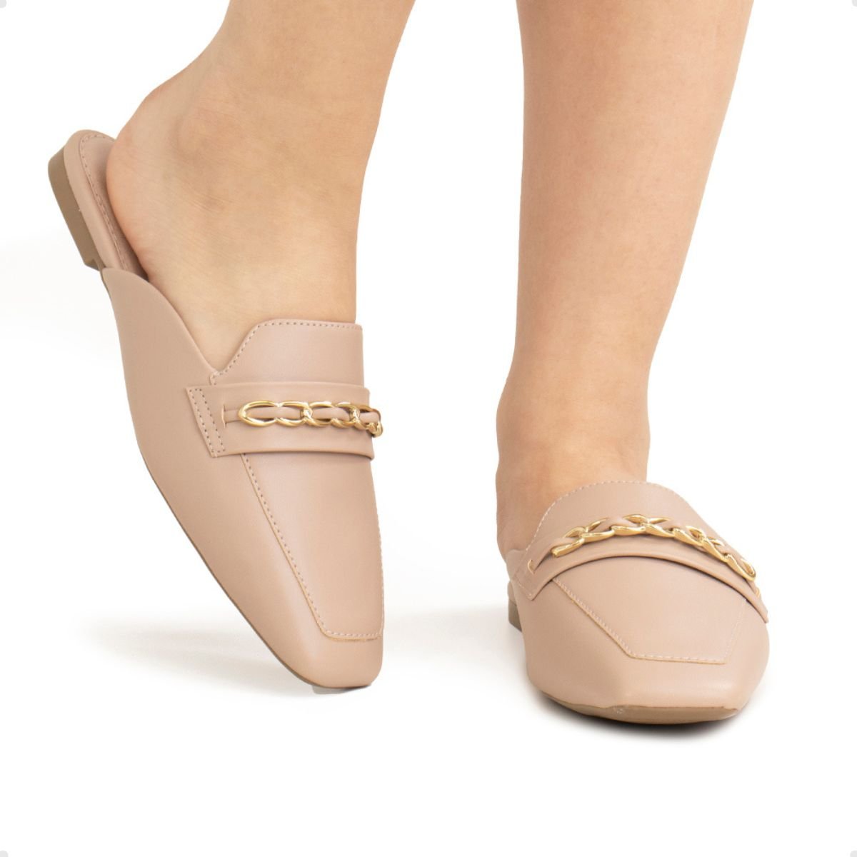 Sapato Fem Mule Mocassim Sua Cia  8214.15354- Bege 1