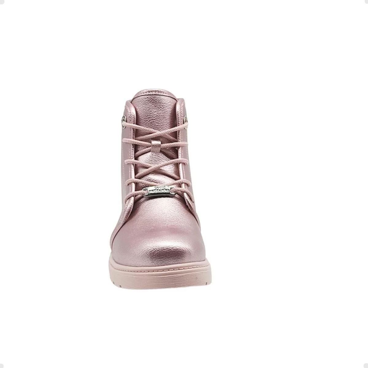 Bota Infantil Coturno Molekinha Rosa Rosa 3