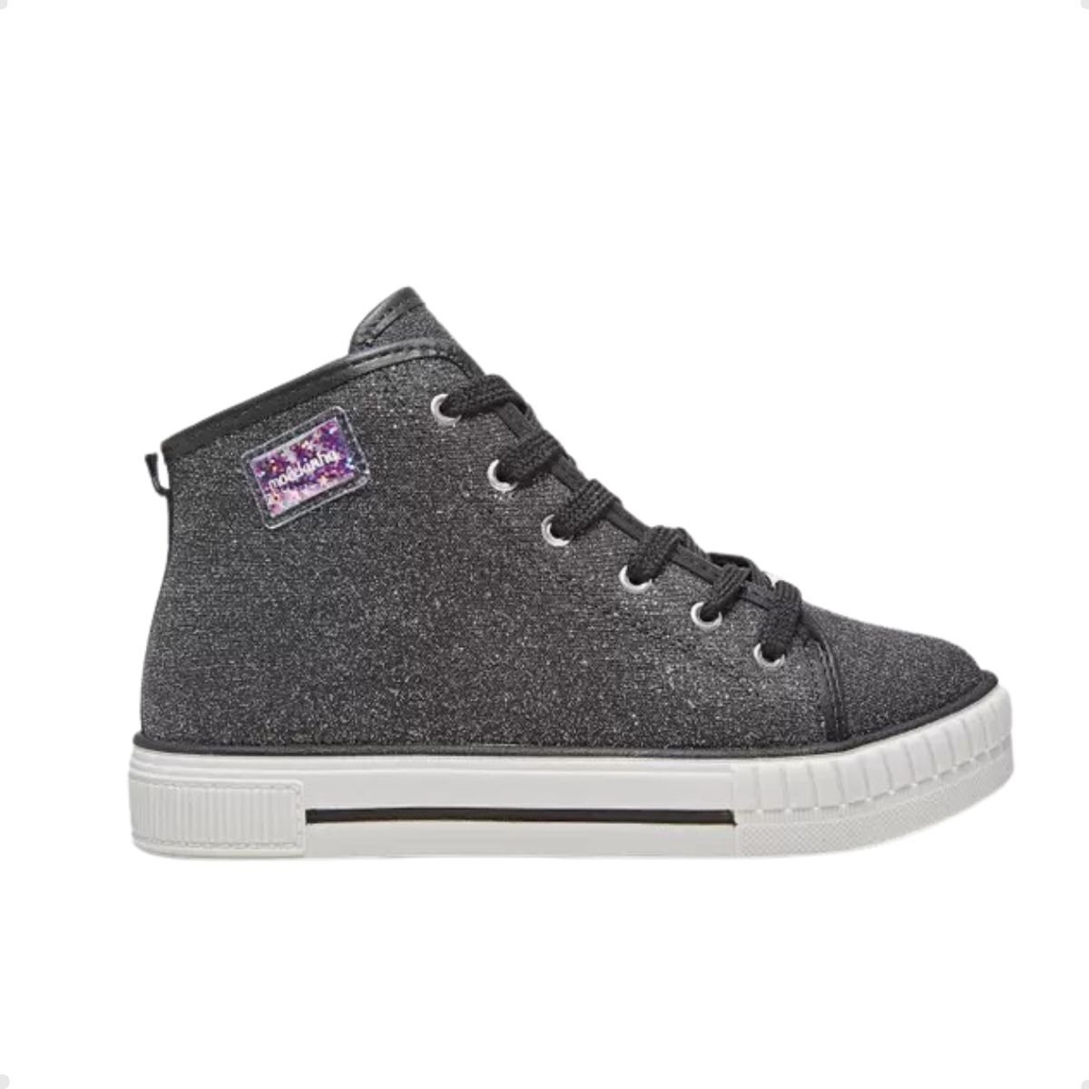 Tênis Casual Infantil Molekinha Gliter Preto