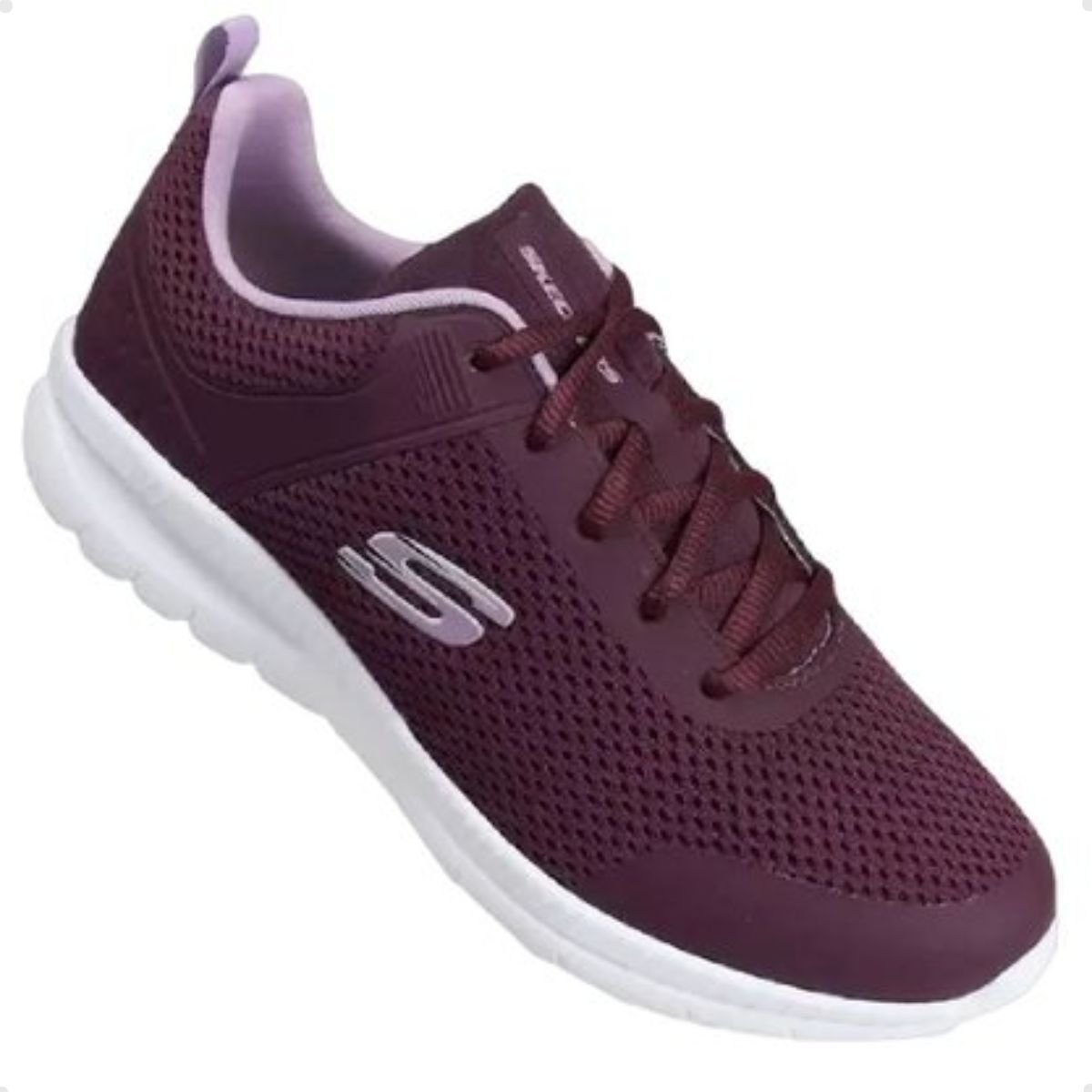 Tênis Running Feminino Skechers Bountiful Vermelho Roxo 4