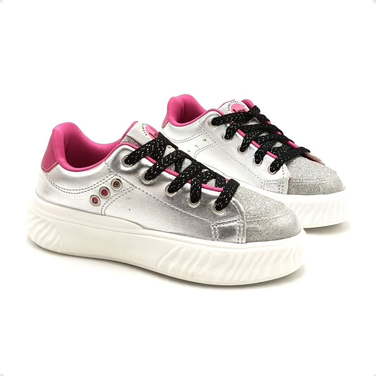 Tenis Casual Inf World Colors Fun 329004-684 Prata 4