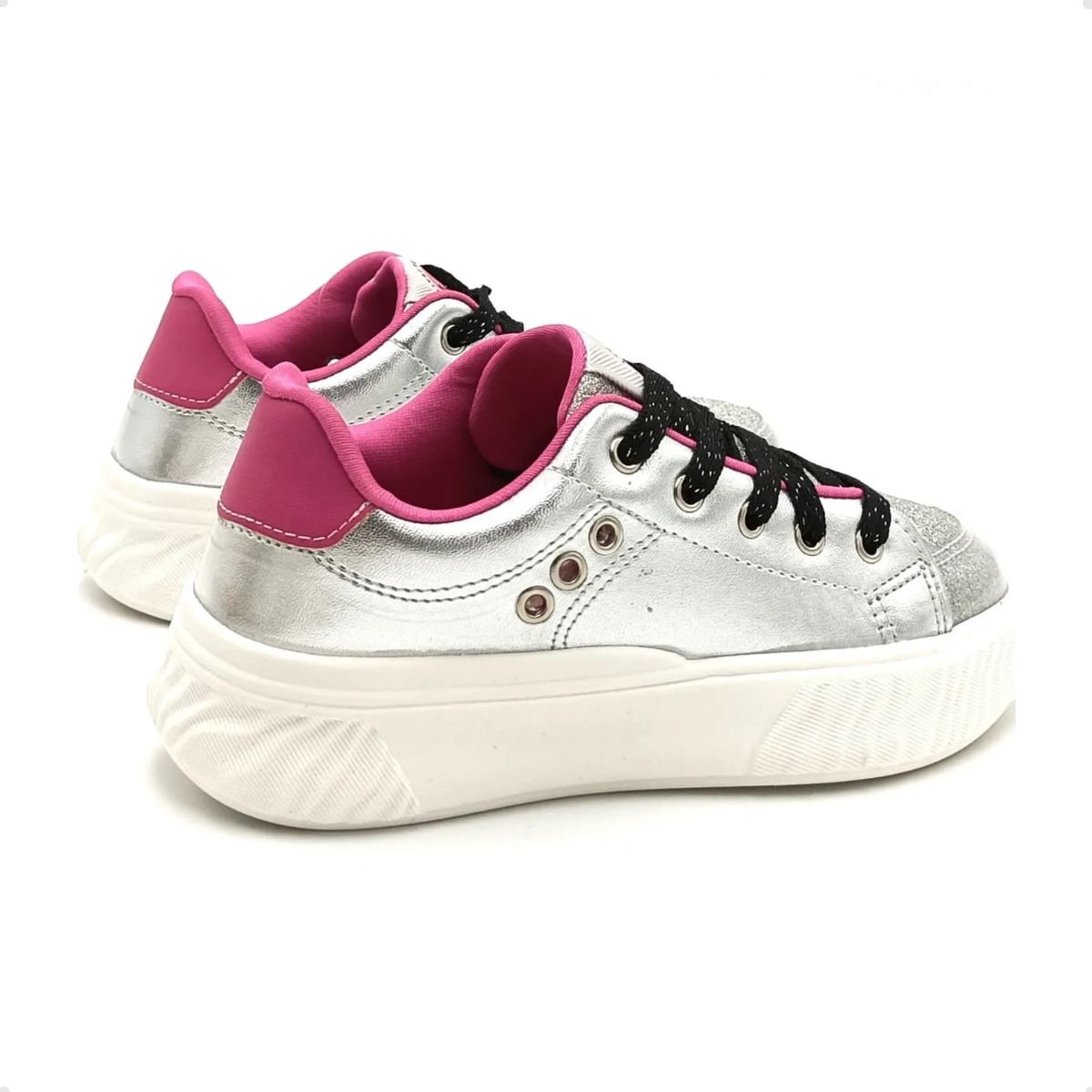 Tenis Casual Inf World Colors Fun 329004-684 Prata 5