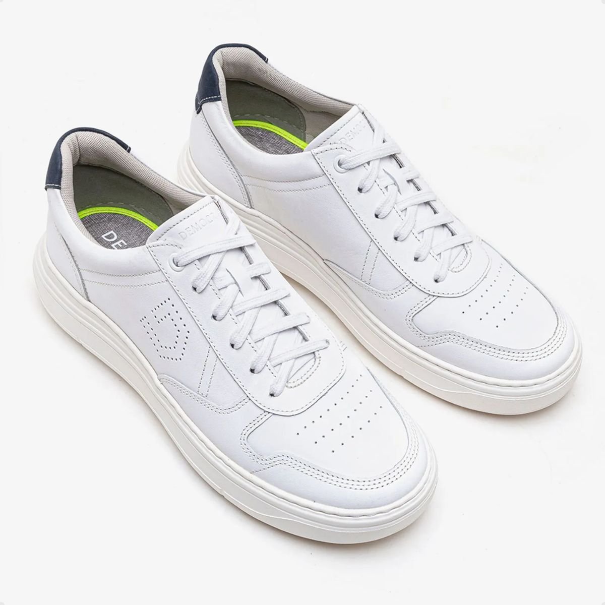 Sapatênis Masculino Democrata Denim Joe Ultra Light Branco Branco 2