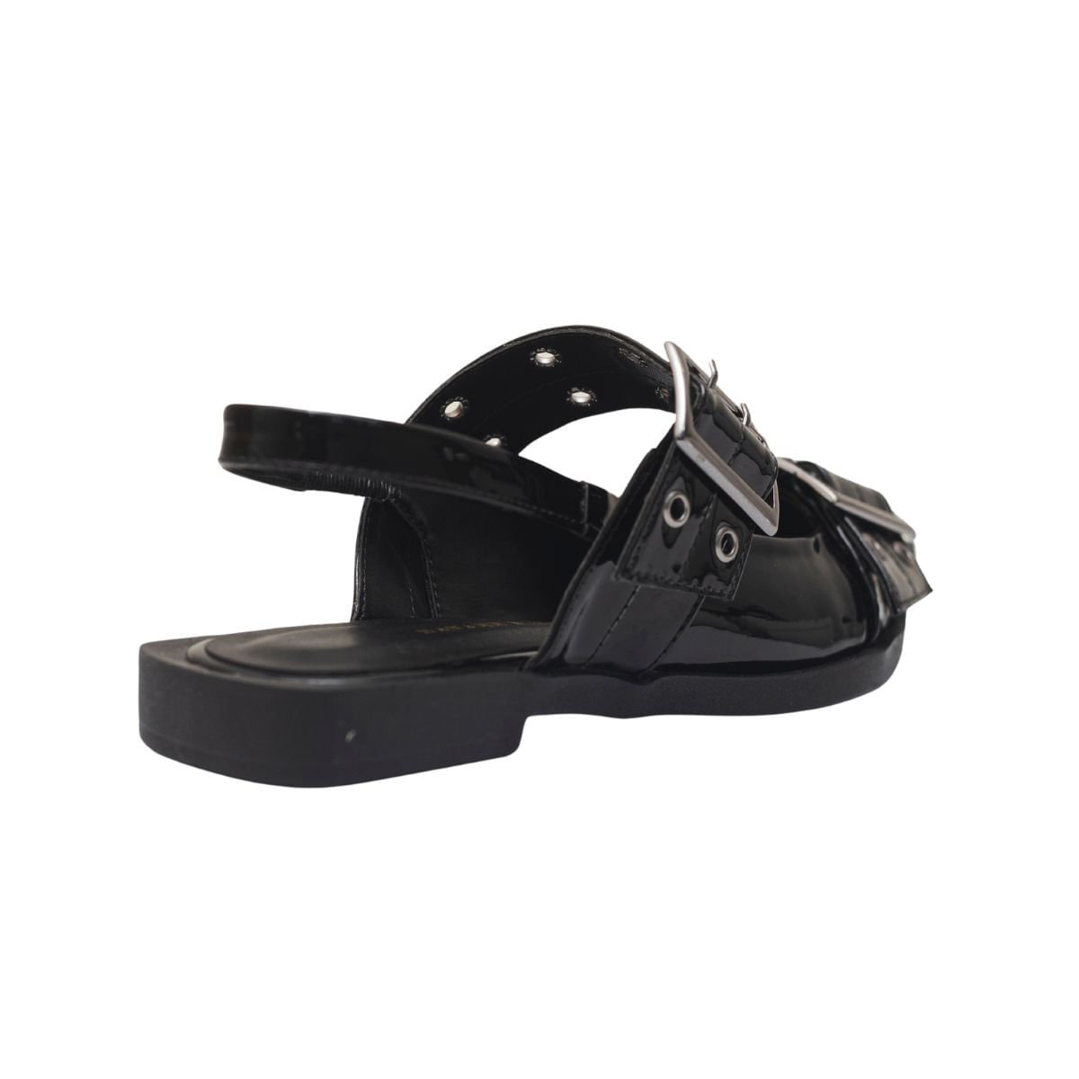 Sapato Slingback Fivelas Elo Dayane Magalhães Preto Preto 2