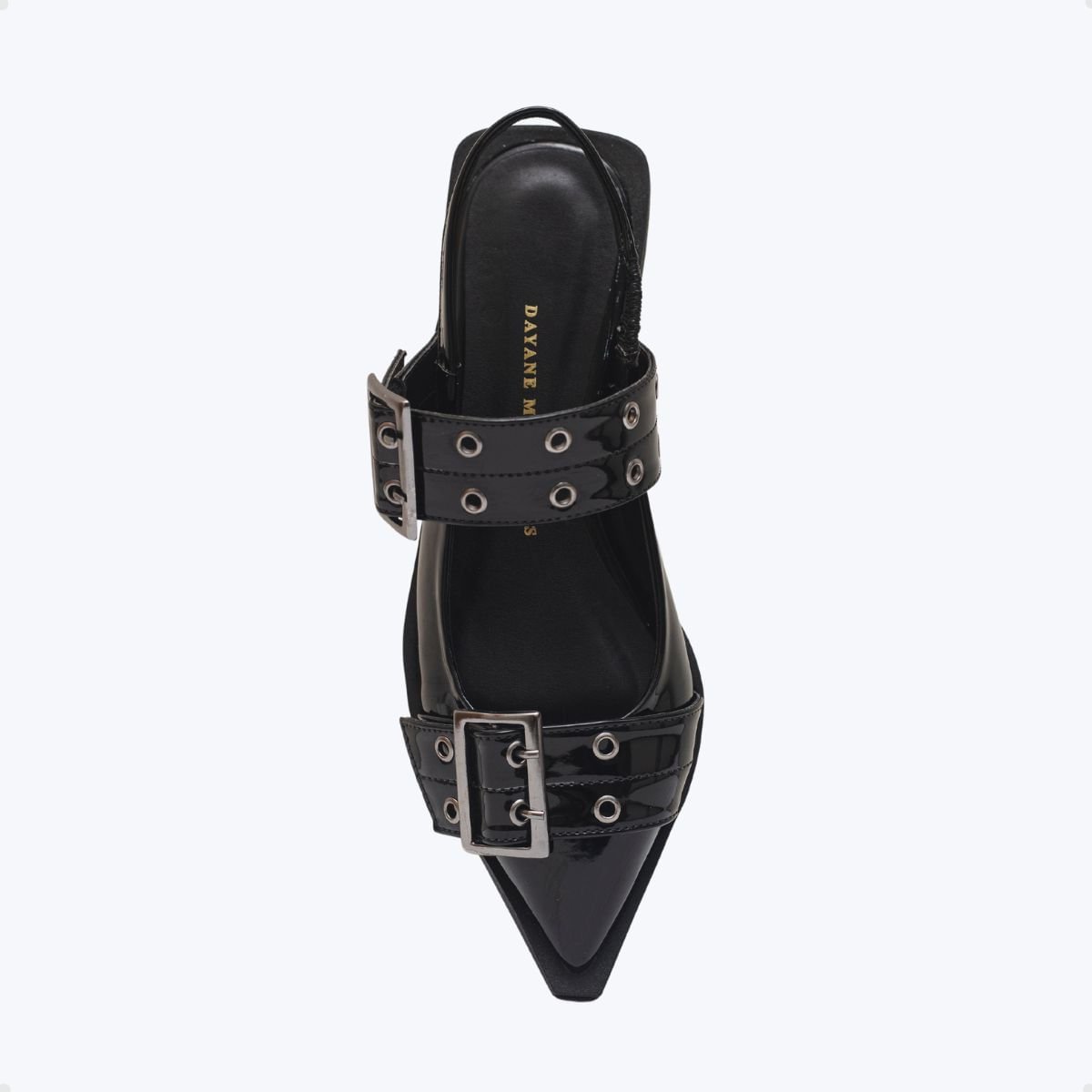 Sapato Slingback Fivelas Elo Dayane Magalhães Preto Preto 4