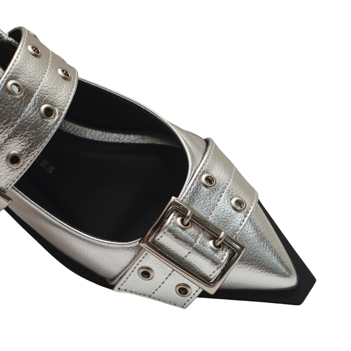 Sapato Slingback Fivelas Elo Dayane Magalhães Prata Prata 4