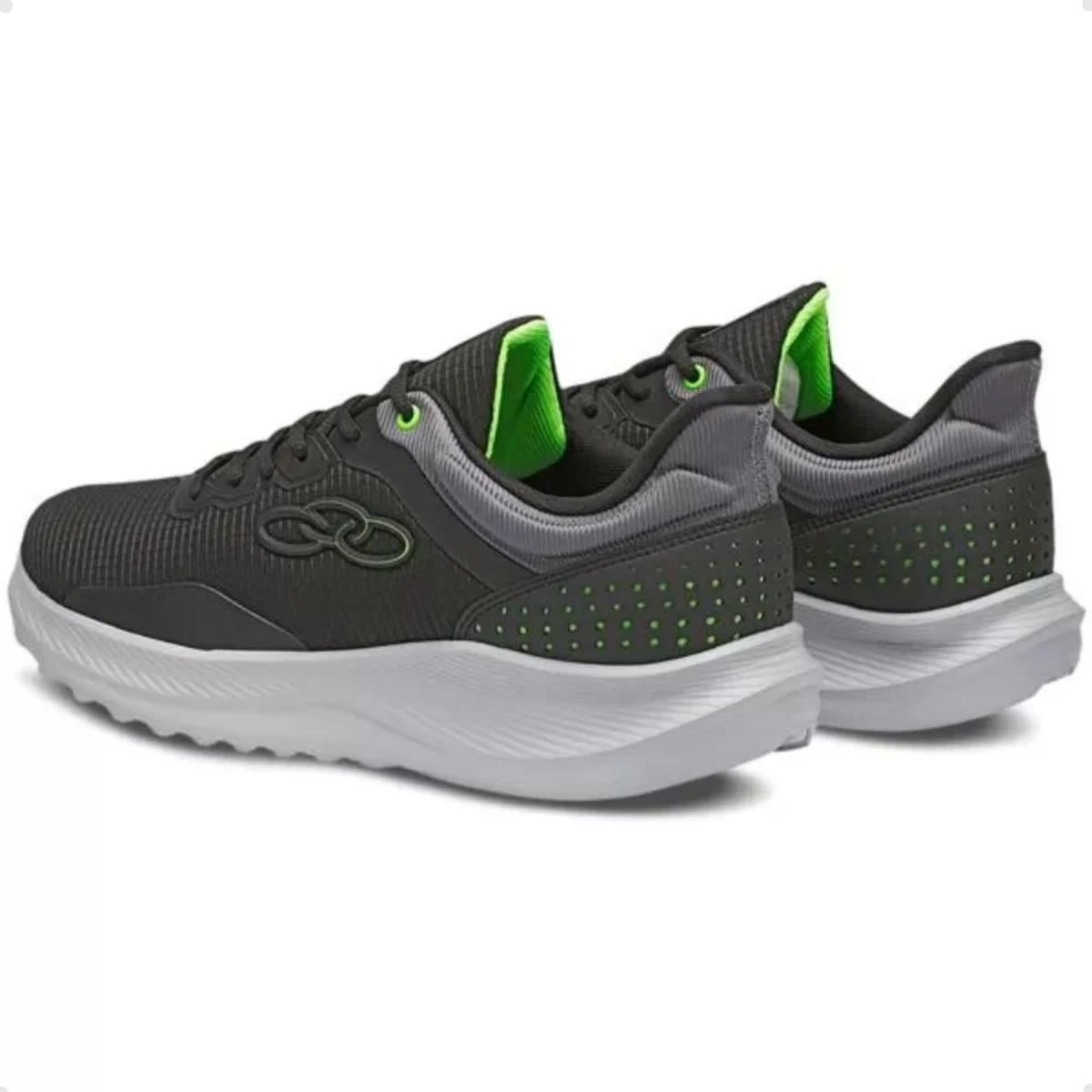 Tênis Running Masculino Zex Olympikus Branco E Preto Preto 3