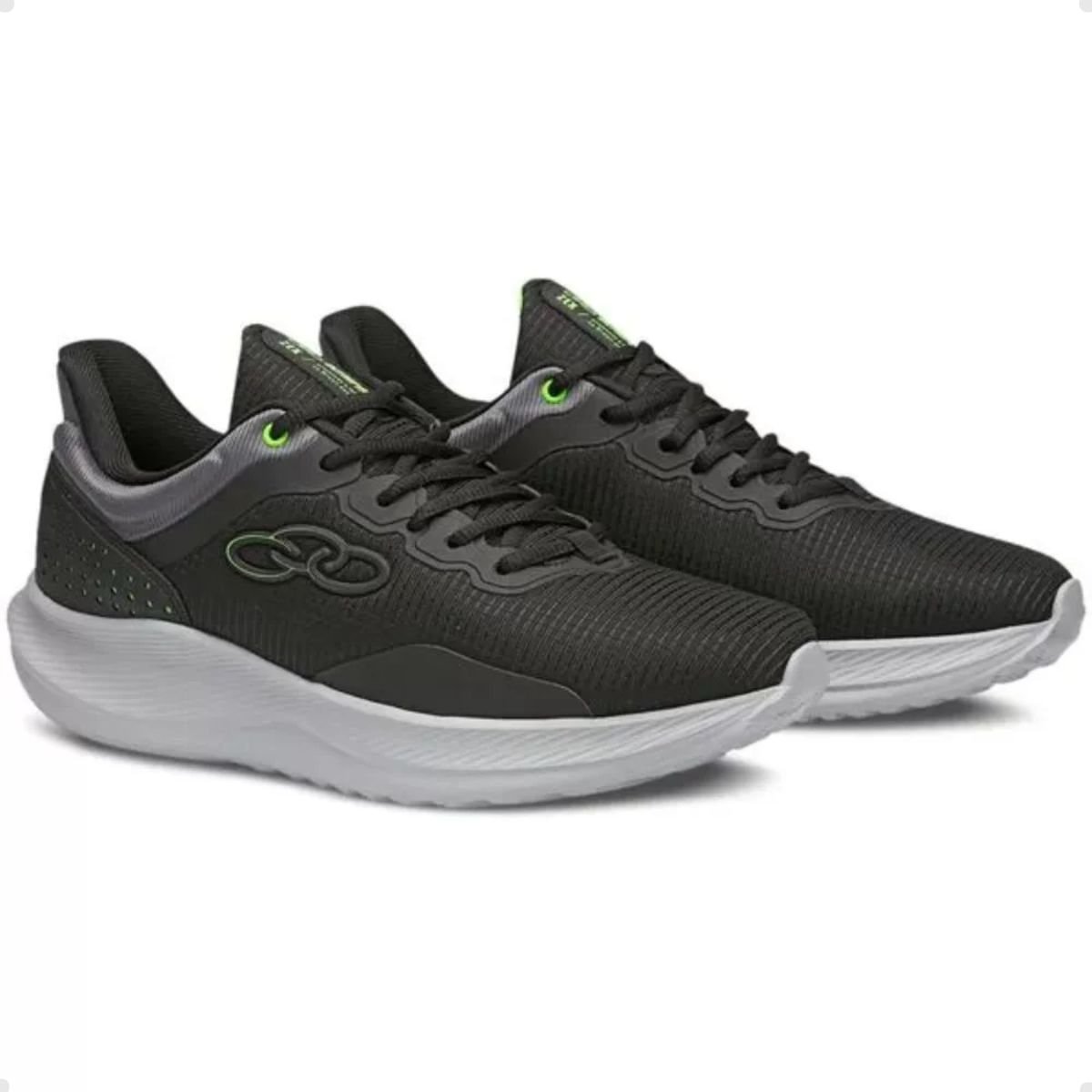 Tênis Running Masculino Zex Olympikus Branco E Preto Preto 5