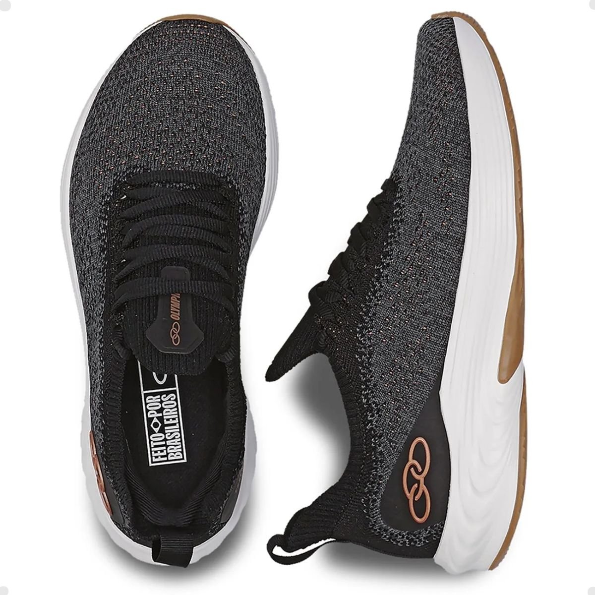 Tênis Running Feminino Olympikus Essential 3 Preto Multicores 3