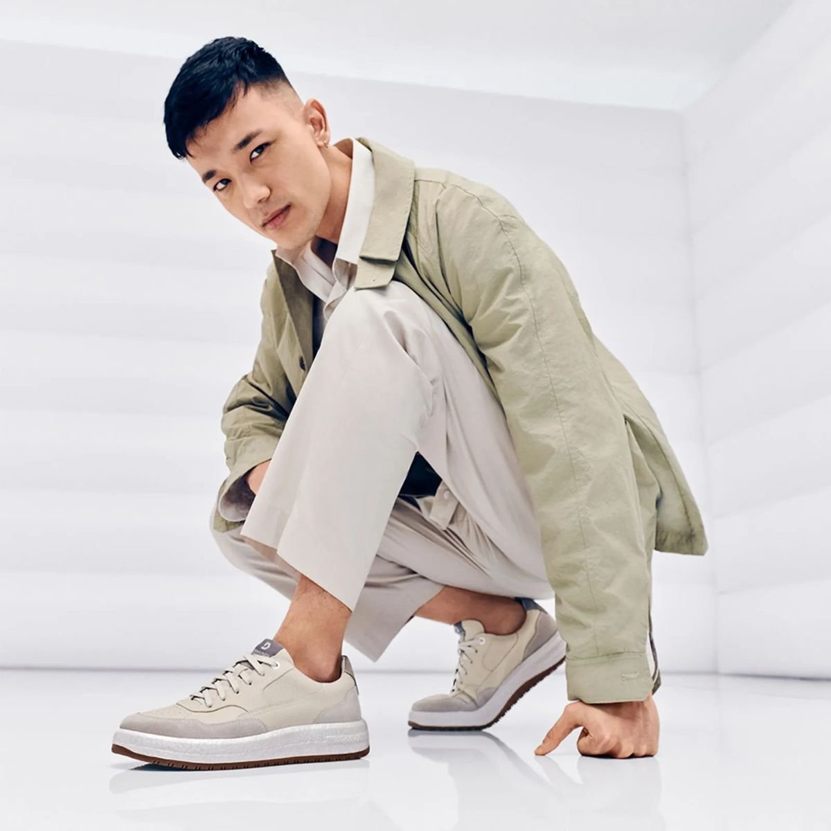 Sapatênis Masculino Democrata Drake Branco Branco 3