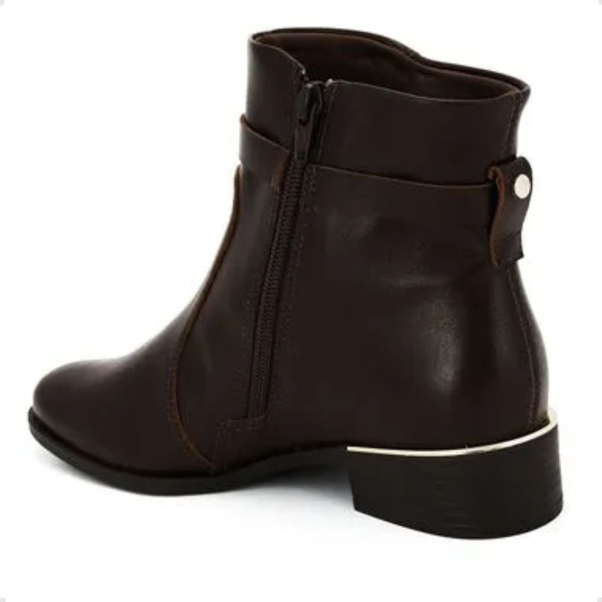 Bota Feminina Cano Médio Ramarim Marrom Preto 4