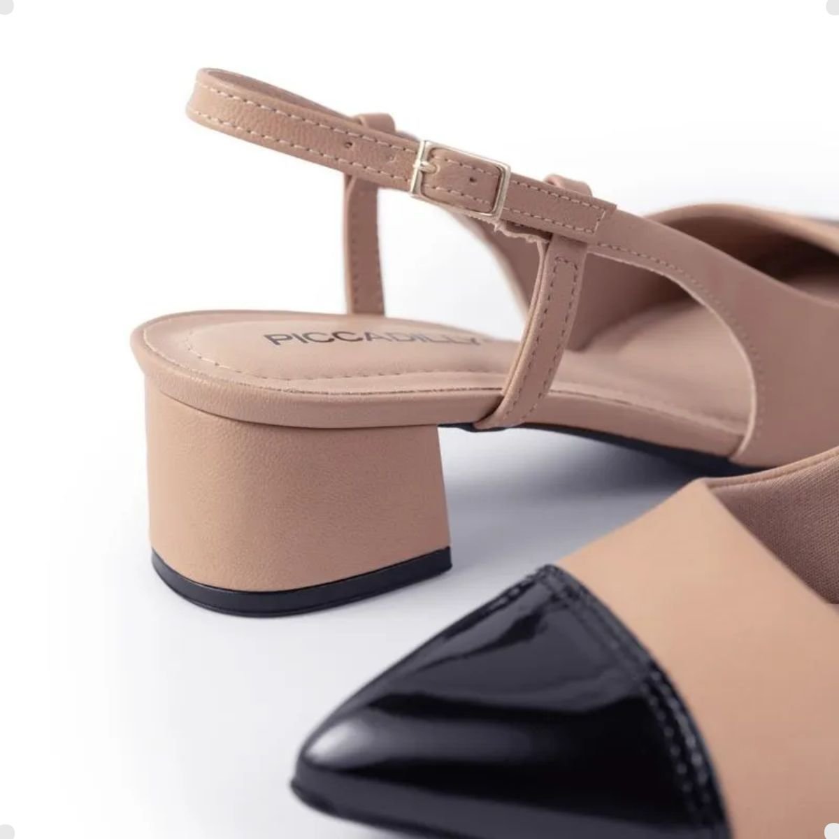 Sapato Feminino Salto Médio Piccadilly Bege Bege 3