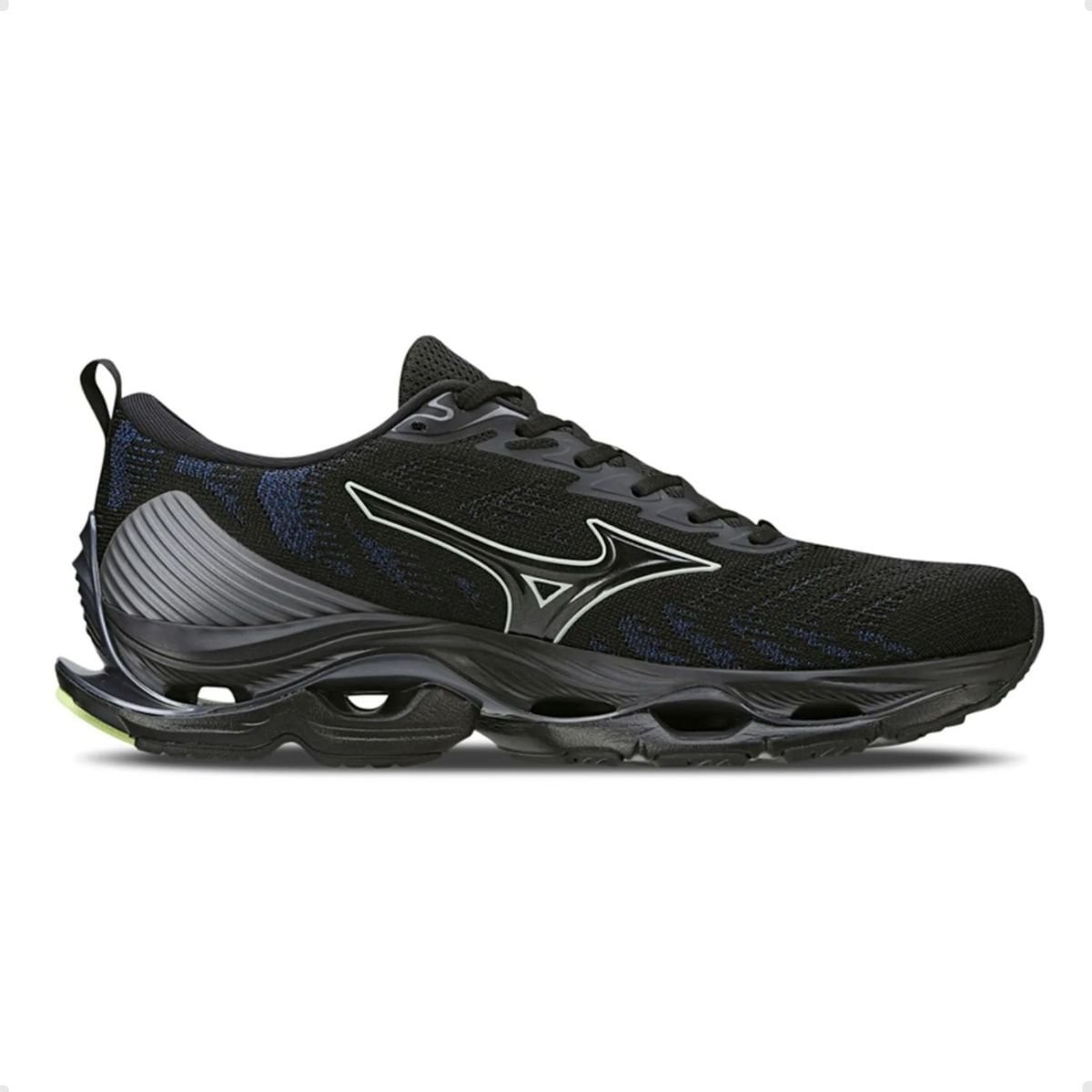 Tenis Running Masculino Mizuno Wave Stratos 2 Preto Preto 1