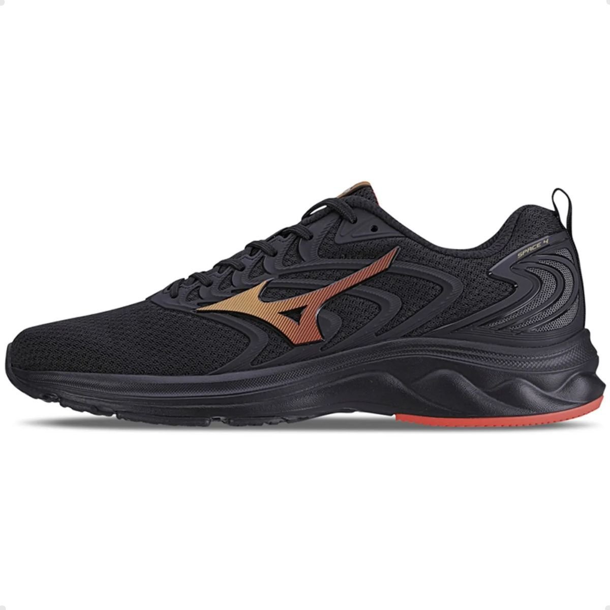 Tênis Running Masculino Mizuno Space 4 Preto Preto 4