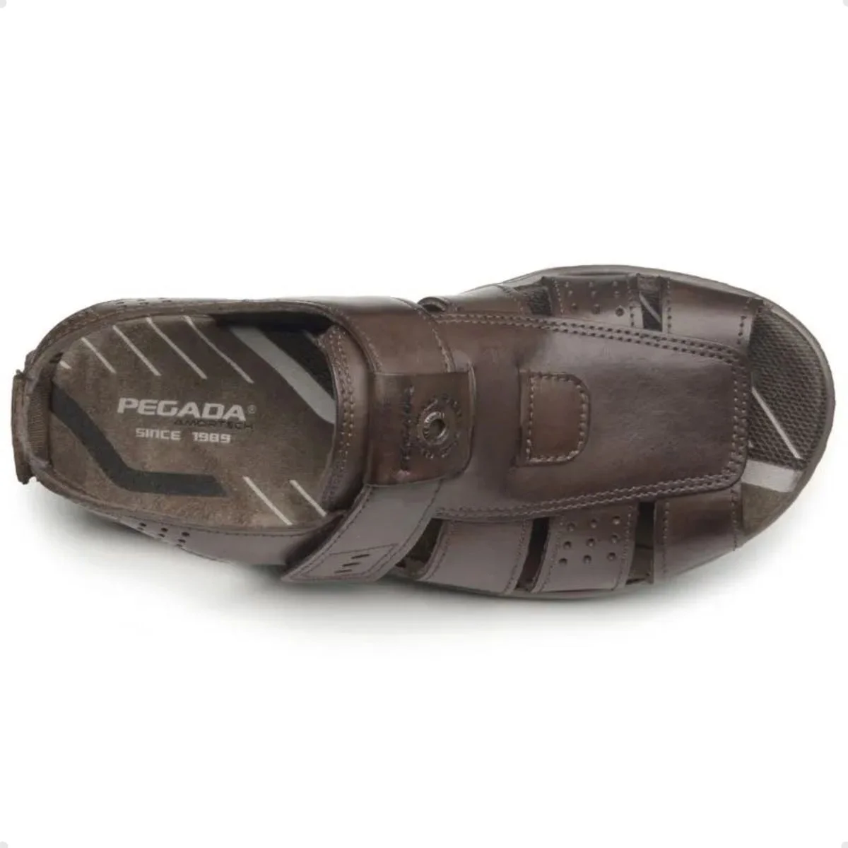 Sandália Masculina Em Couro Pegada Cravo Cravo 3