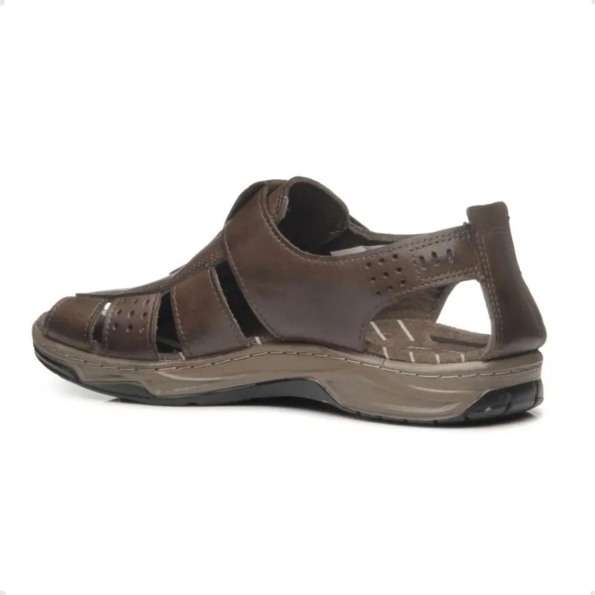 Sandália Masculina Em Couro Pegada Cravo Cravo 5