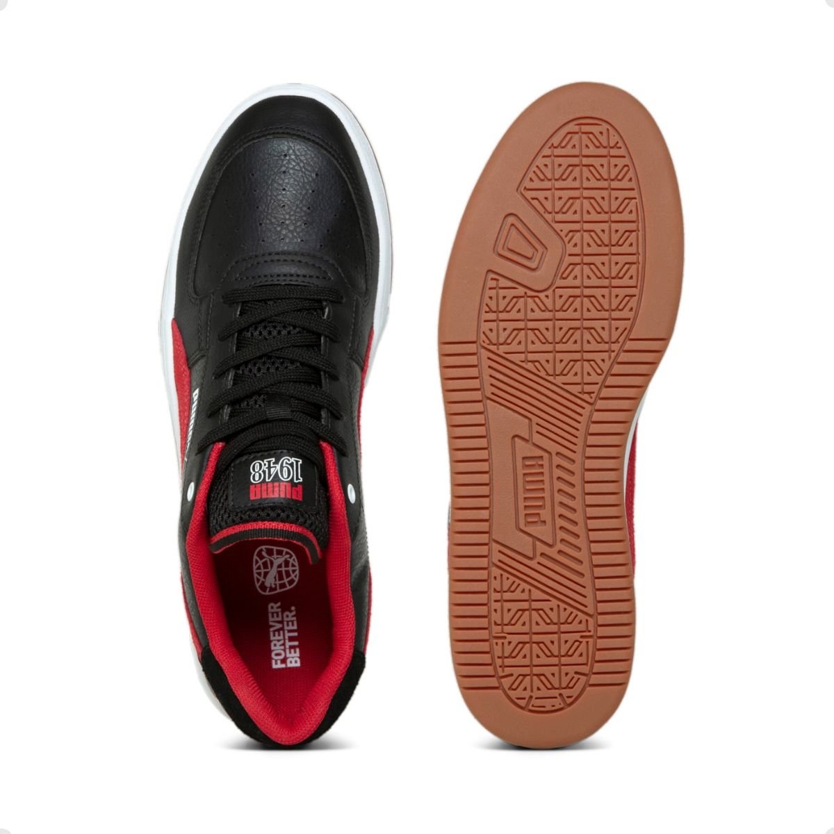 Tenis Casual Masc Puma Caven 2.0 Retro Club 399014-02 Black/Red/White 4