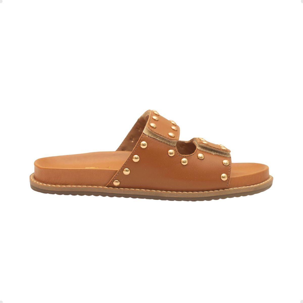 Tamanco Papete Velcro Dayane Magalhães Couro Camel Veneto Carmel 1