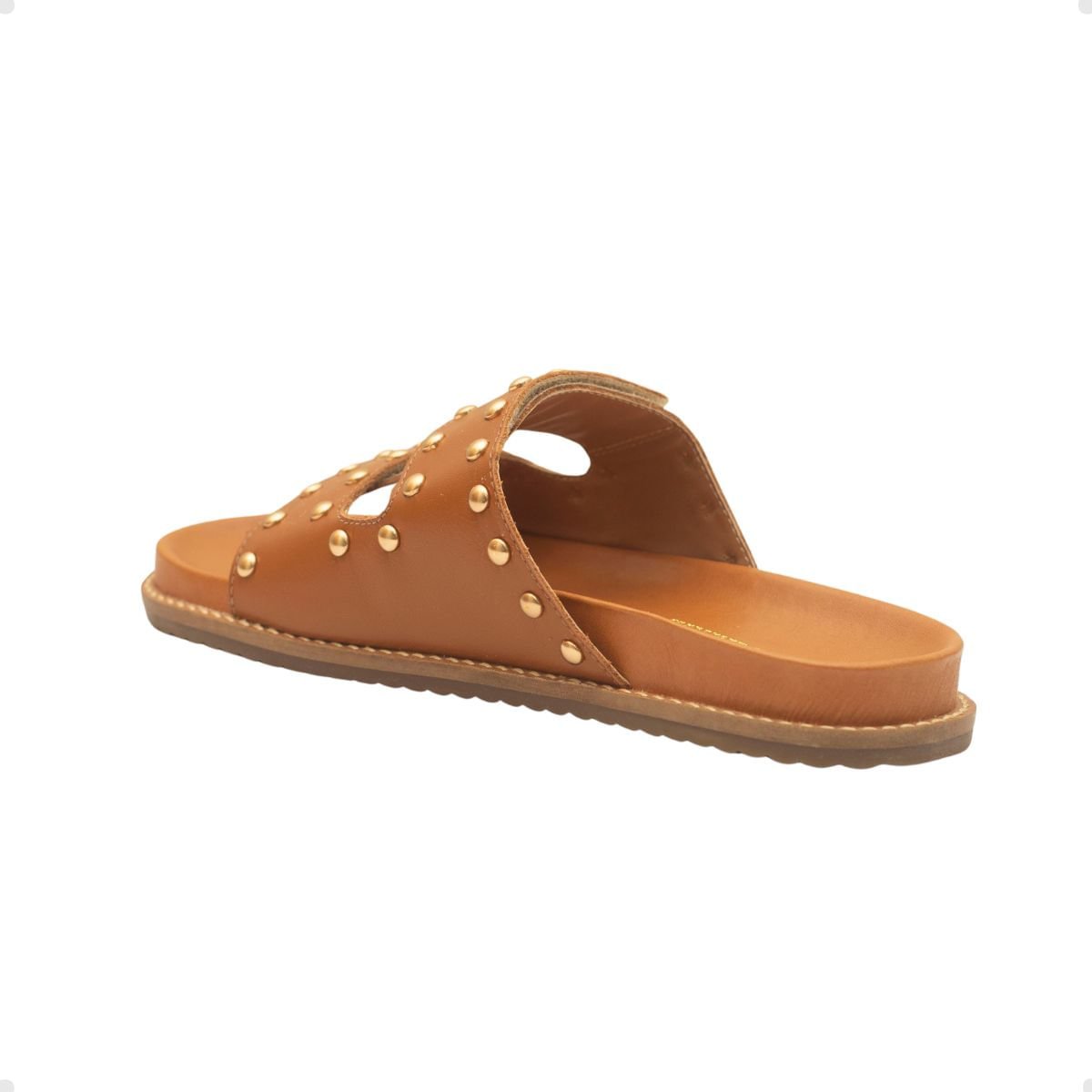 Tamanco Papete Velcro Dayane Magalhães Couro Camel Veneto Carmel 5