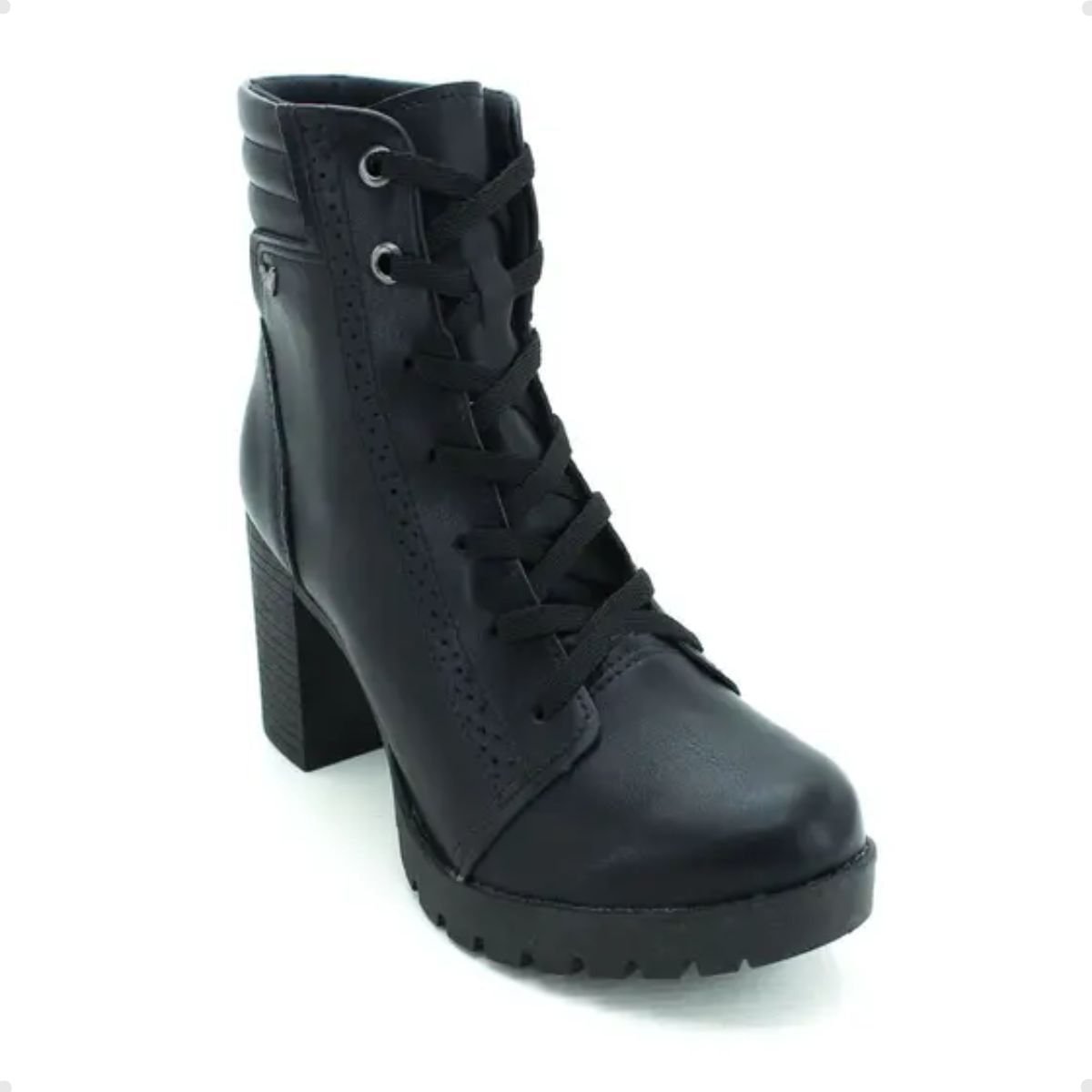 Bota Feminina Coturno Mississipi Preta Preto 5