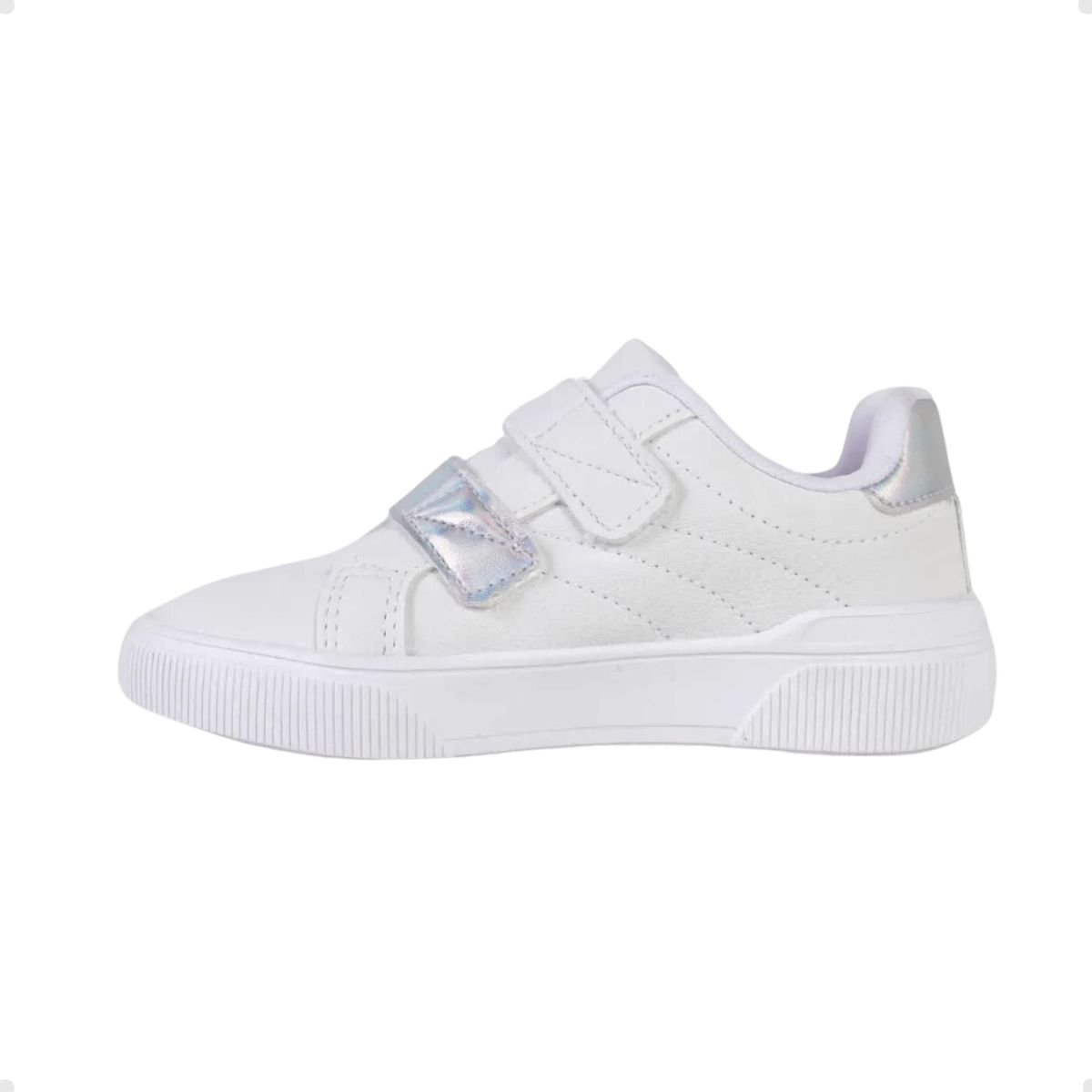 Tênis Casual Infantil Klin Branco E Prata Branco/Prata 5