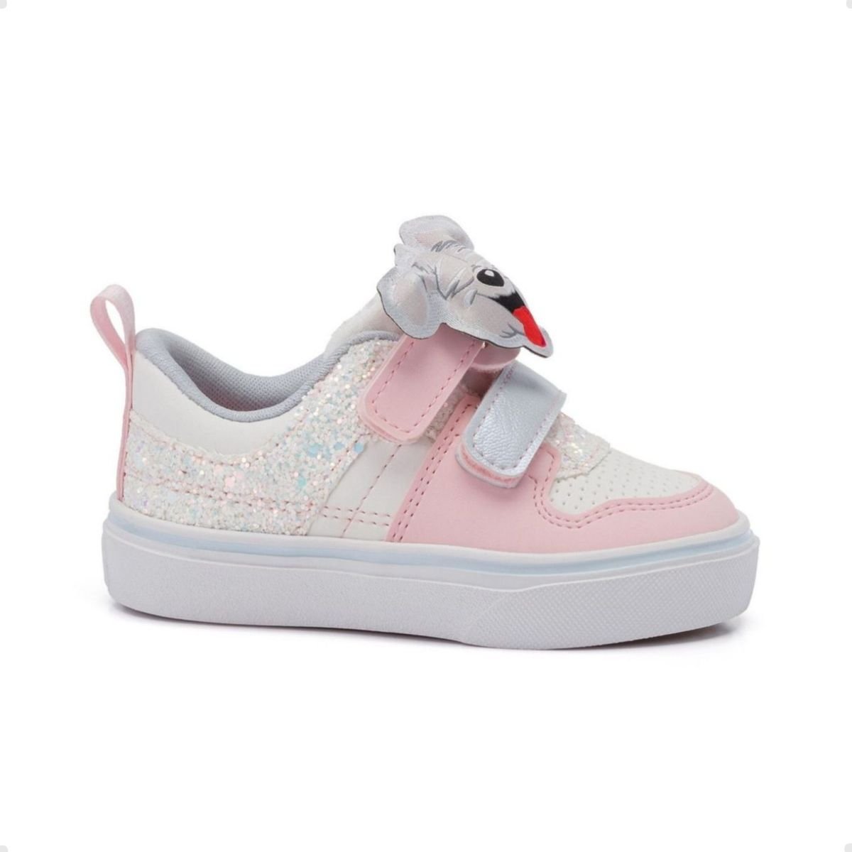 Tenis Casual Bebe Klin  259065000-13537 Branco/Rosa Claro/Azul 1