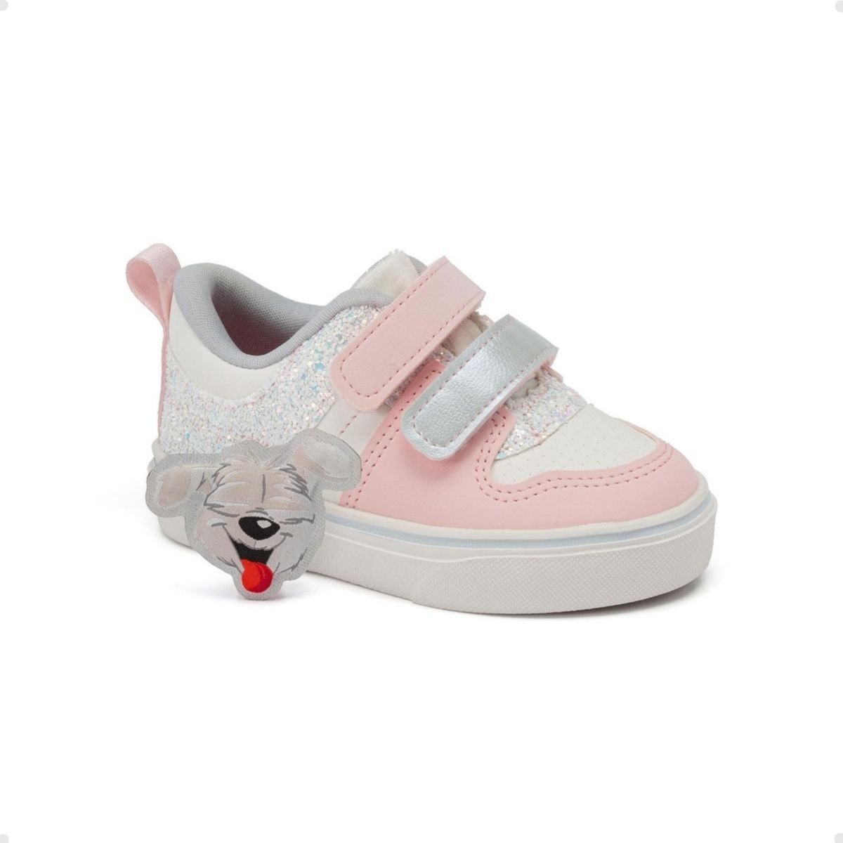 Tenis Casual Bebe Klin  259065000-13537 Branco/Rosa Claro/Azul 2