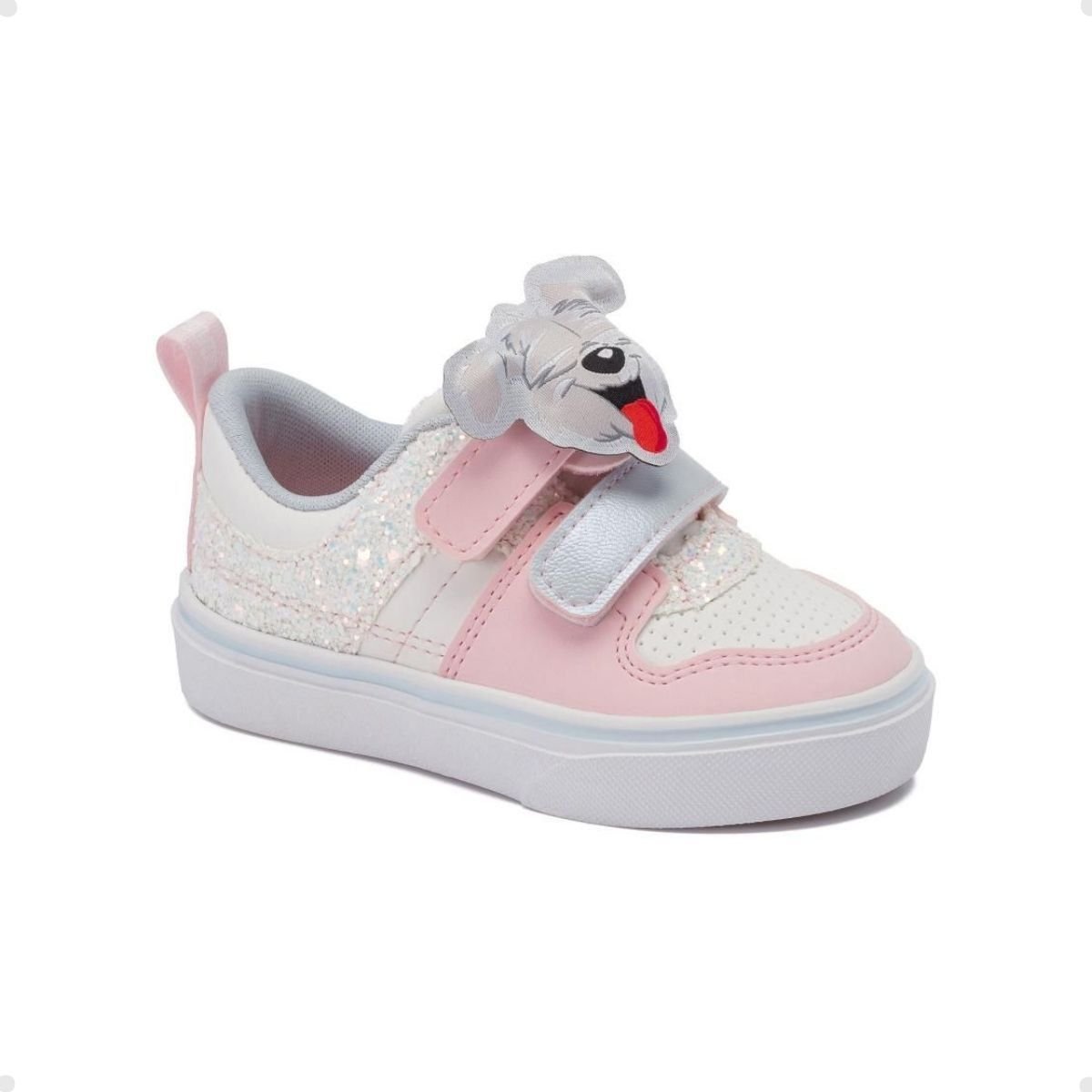 Tenis Casual Bebe Klin  259065000-13537 Branco/Rosa Claro/Azul 4