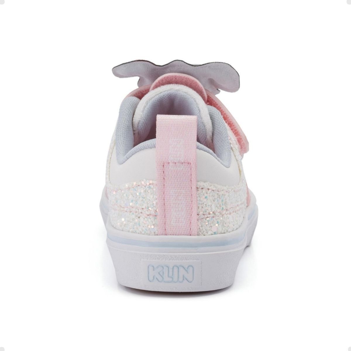 Tenis Casual Bebe Klin  259065000-13537 Branco/Rosa Claro/Azul 5