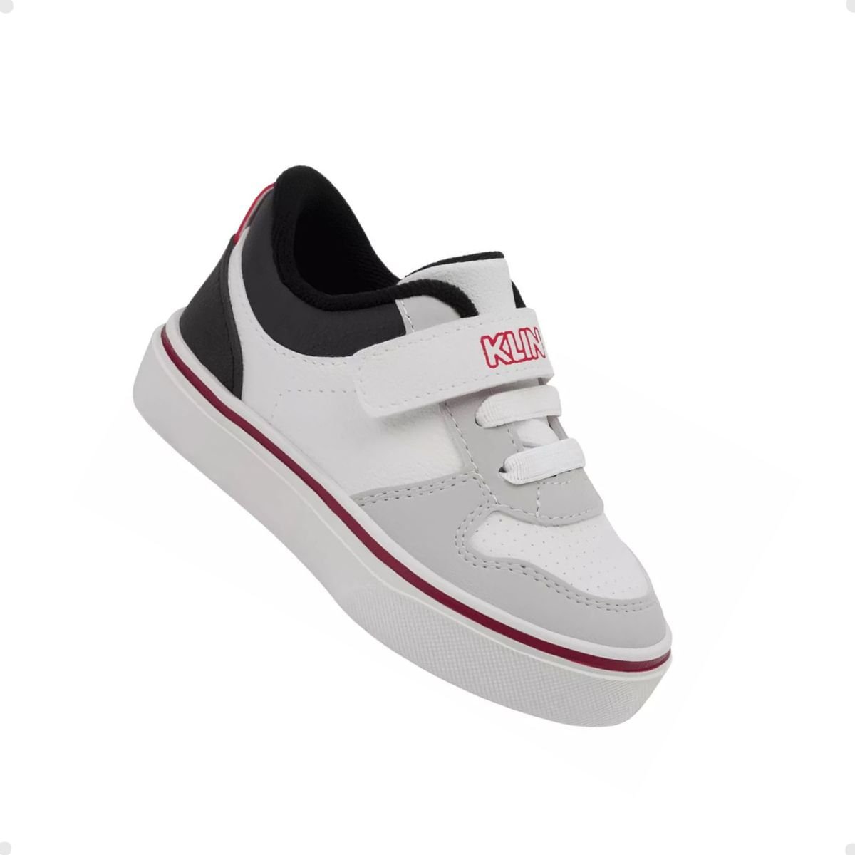Tenis Casual Bebe Klin  259.060.000-1682 Branco/Preto/Vermelho 4