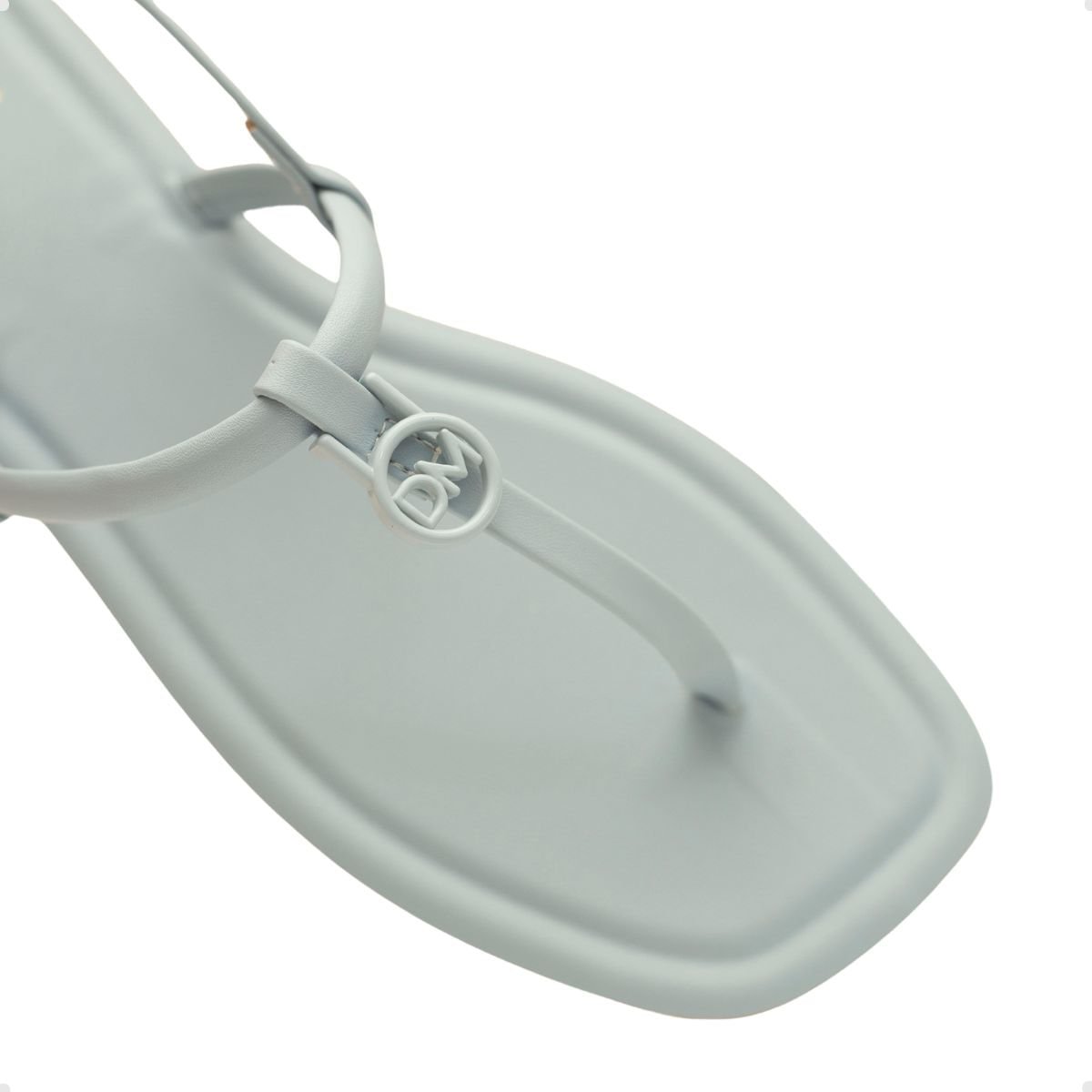 Sandália Rasteira Verena Logo Dayane Magalhães Azul Bebê Verde 4