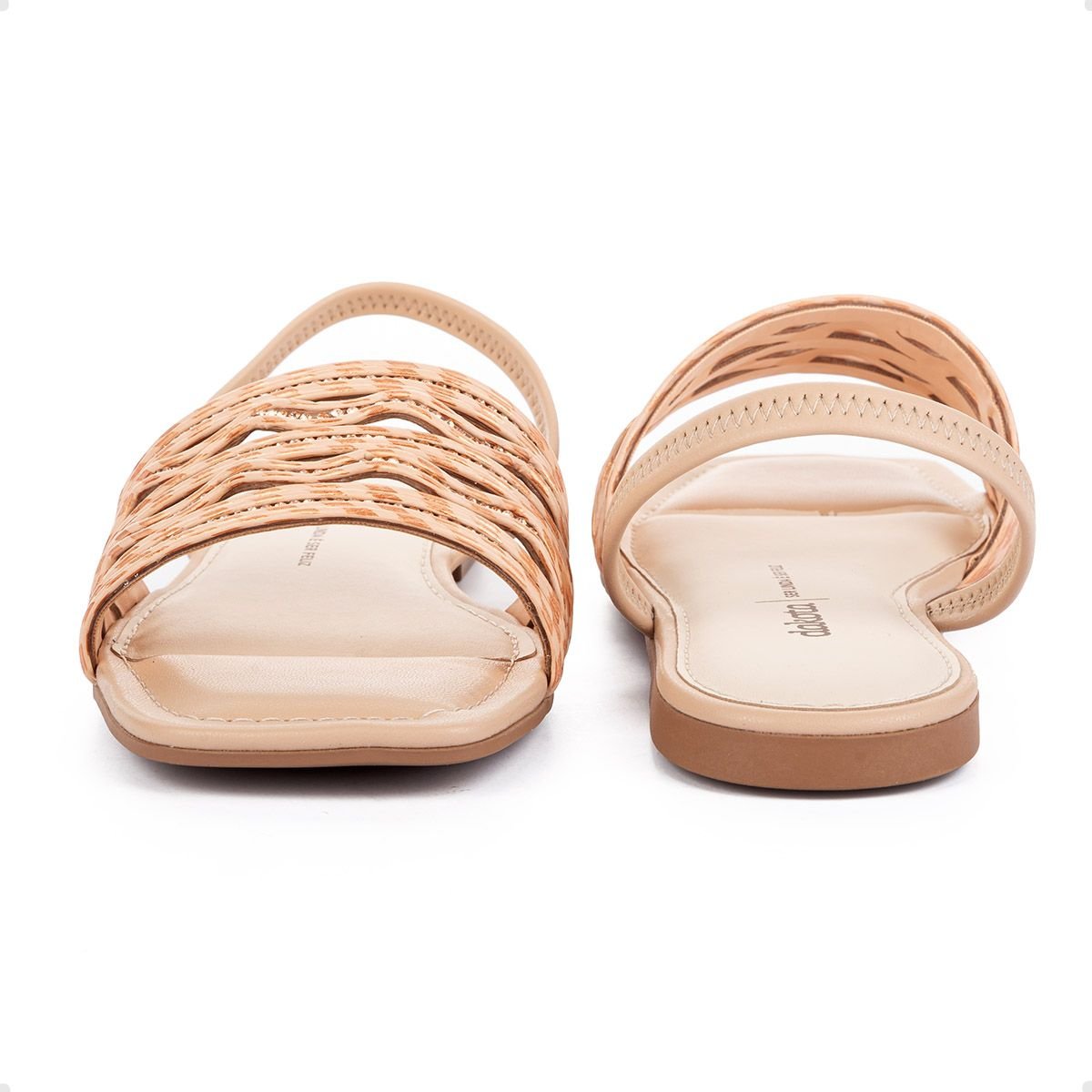 Sandália Feminina Rasteira Dakota Nude Bege 5