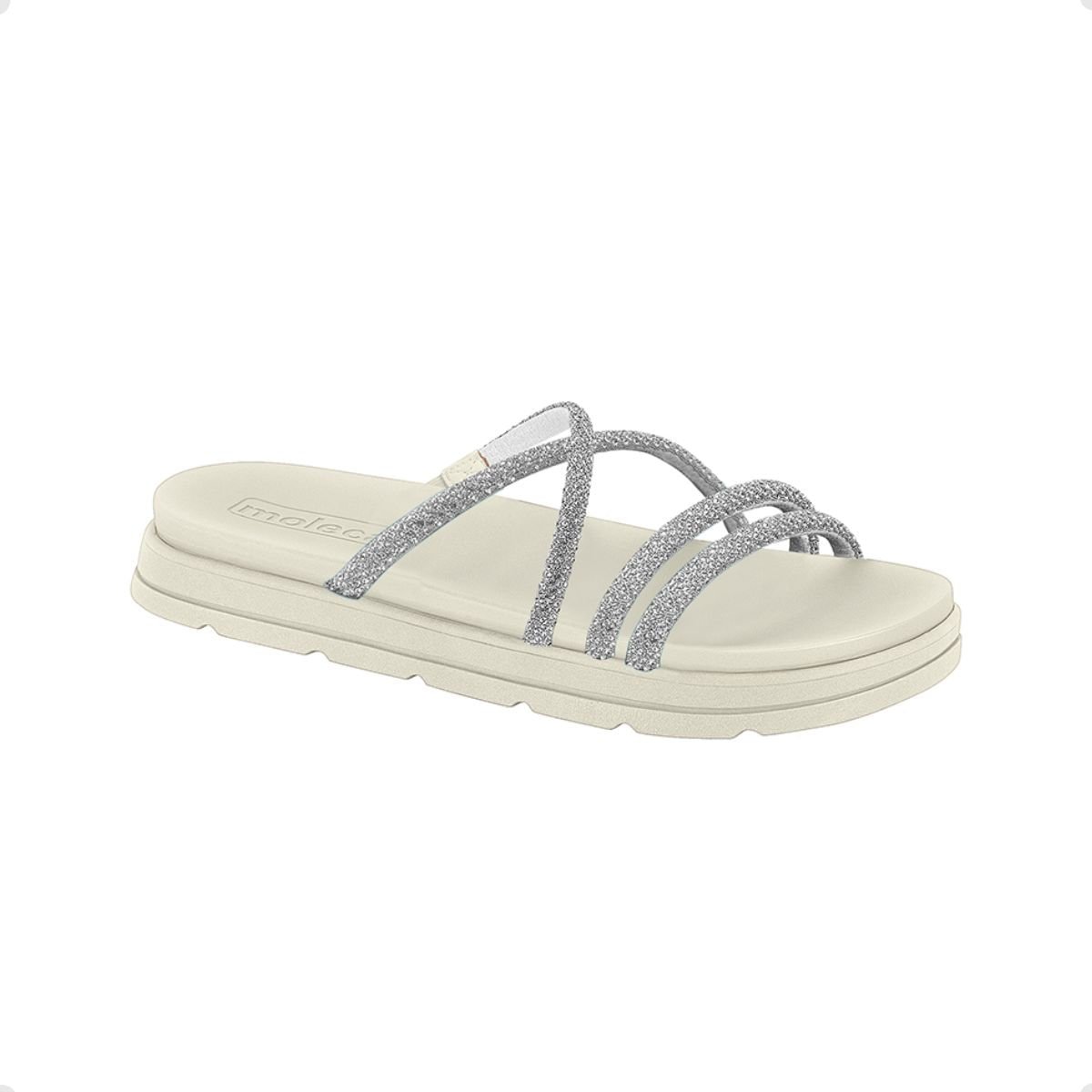 Tamanco Feminino Papete Moleca Off White Branco 1