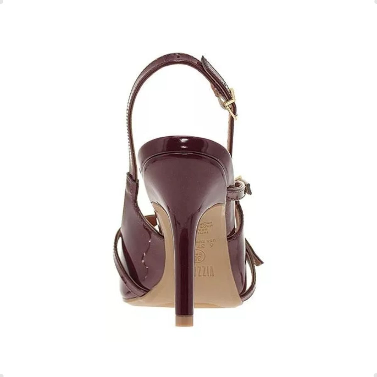 Sapato Feminino Scarpin CamurÃ§a Vinho Vizzano Sapato Meia Pata