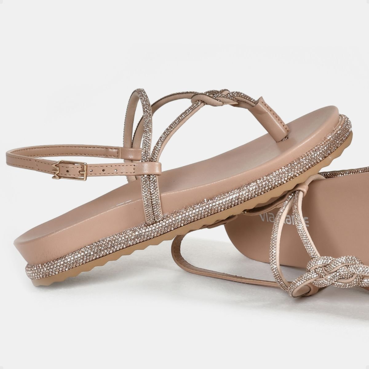 Sandália Feminina Papete Via Marte Nude Bege 5