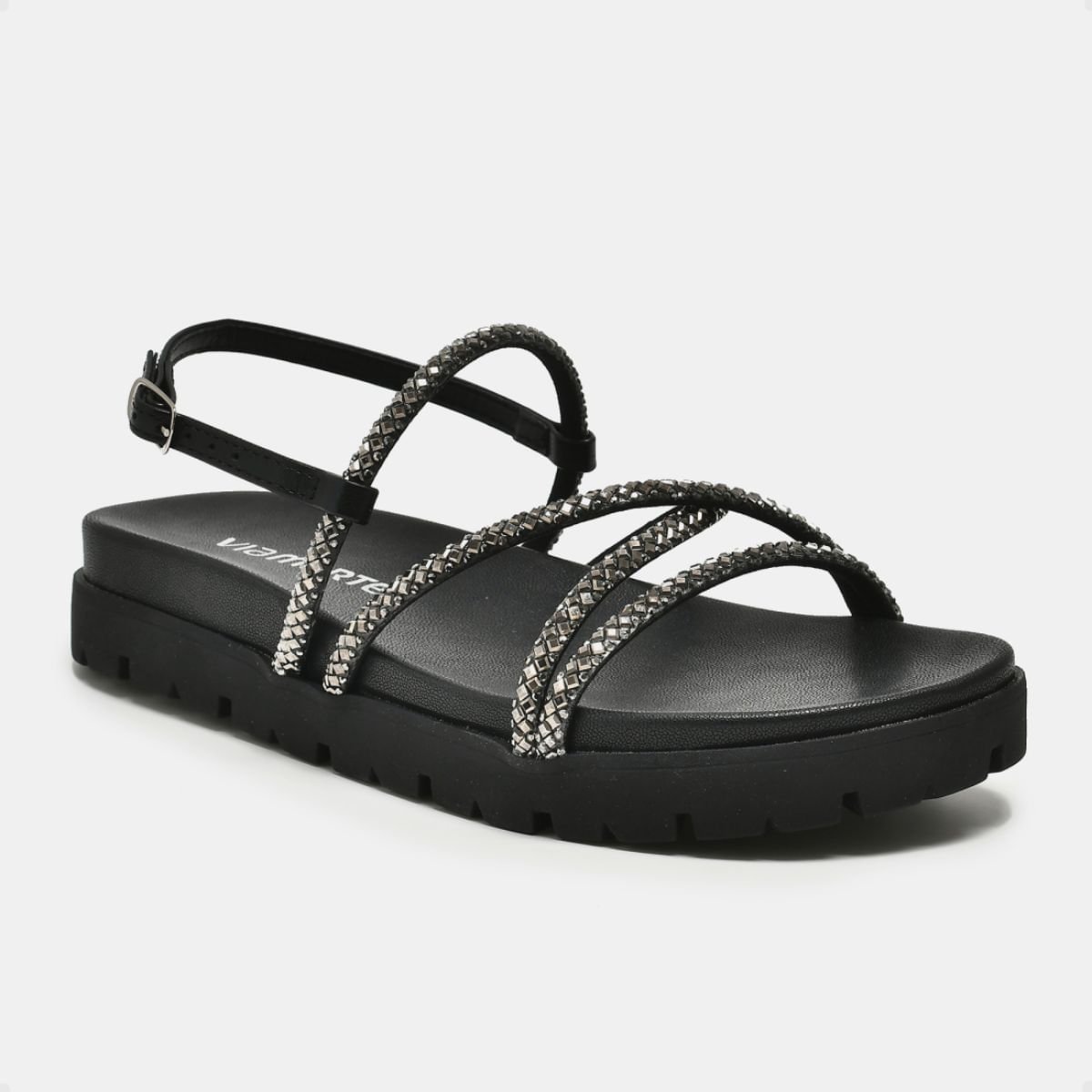 Sandália Feminina Papete Via Marte Preta Preto 4