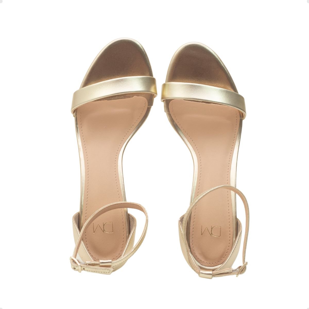 Sandalia Fem Salto Medio Grosso Dayane Magalhães  401.10078- Dourado 3