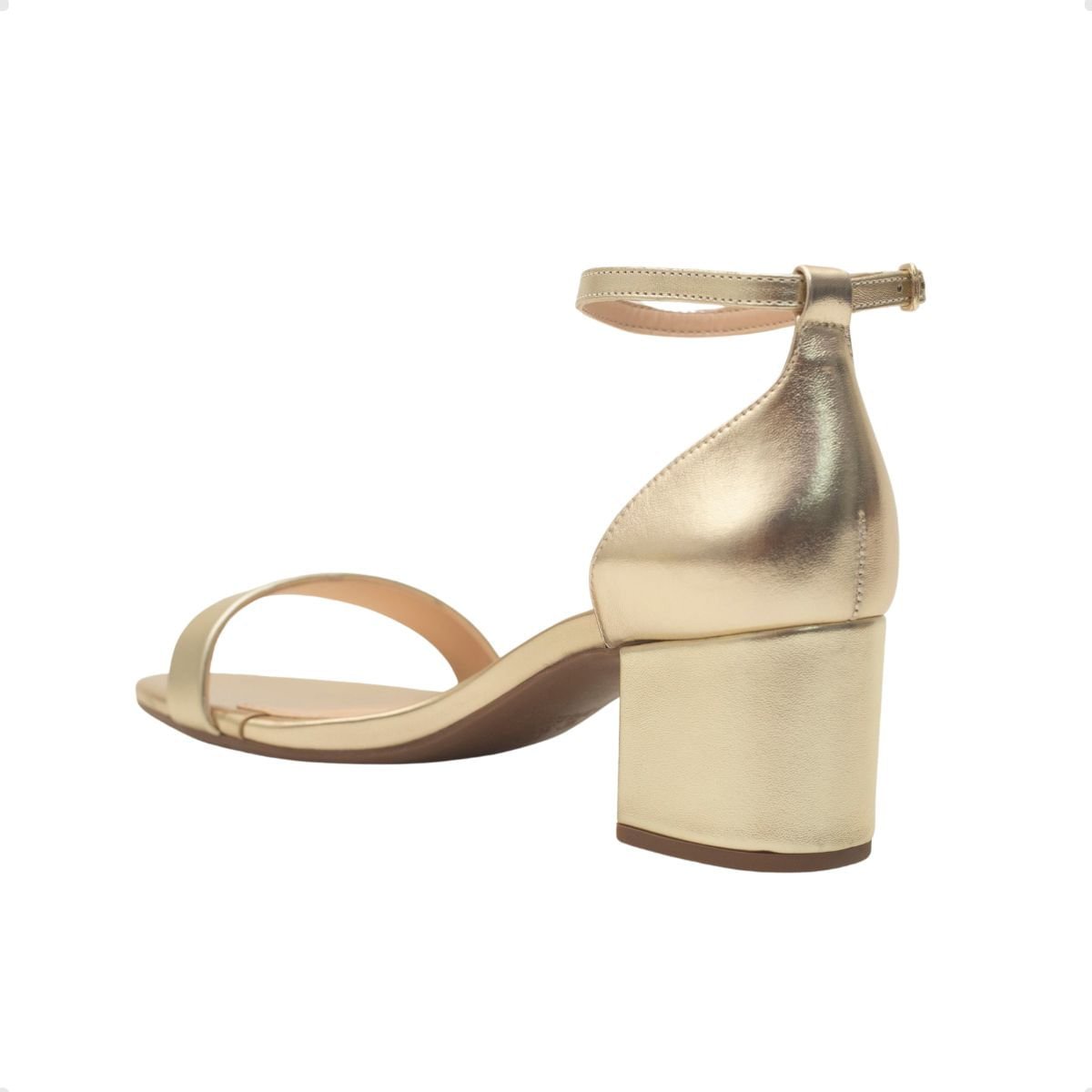 Sandalia Fem Salto Medio Grosso Dayane Magalhães  401.10078- Dourado 5