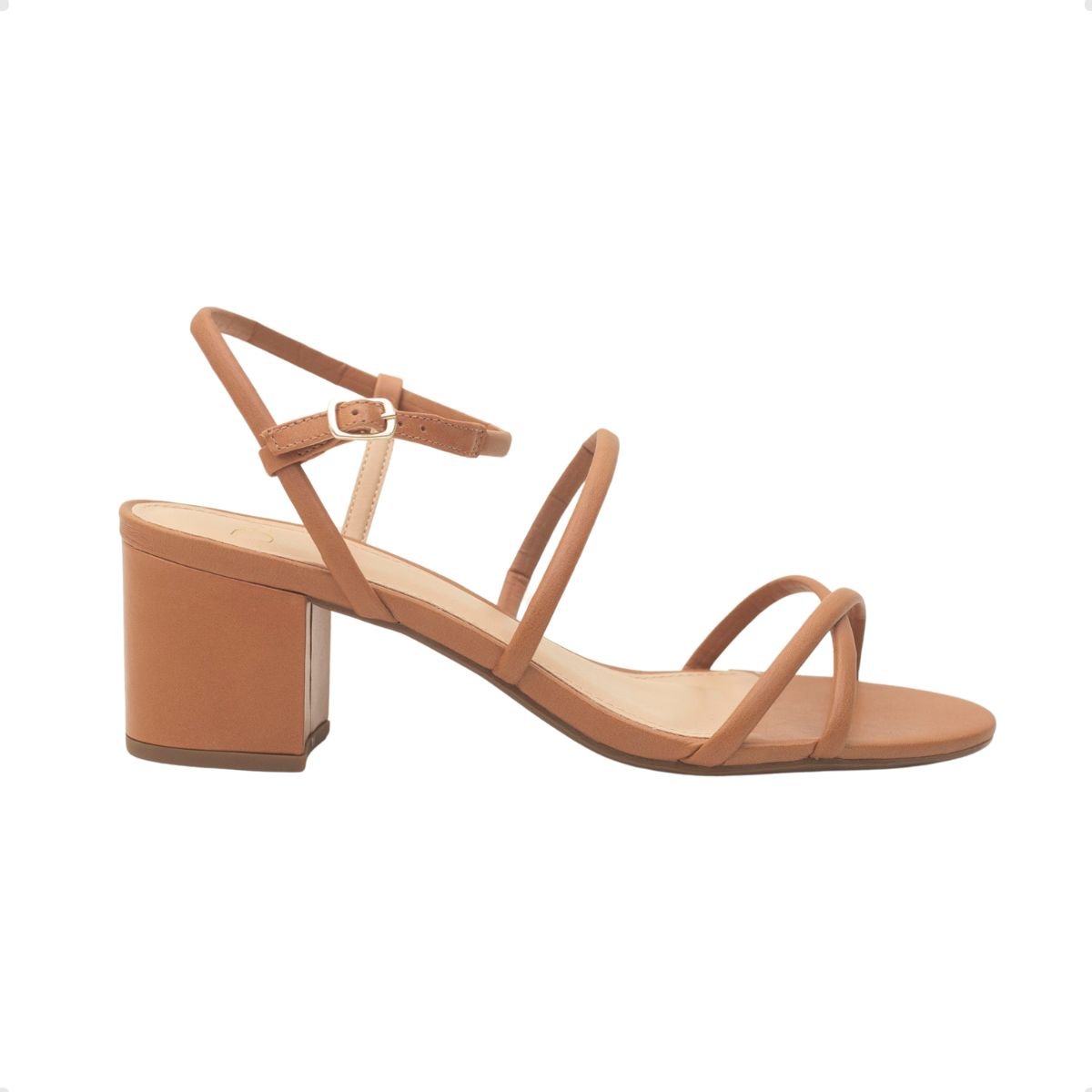 Sandalia Fem Salto Medio Grosso Dayane Magalhães 401.10076- Marrom 1