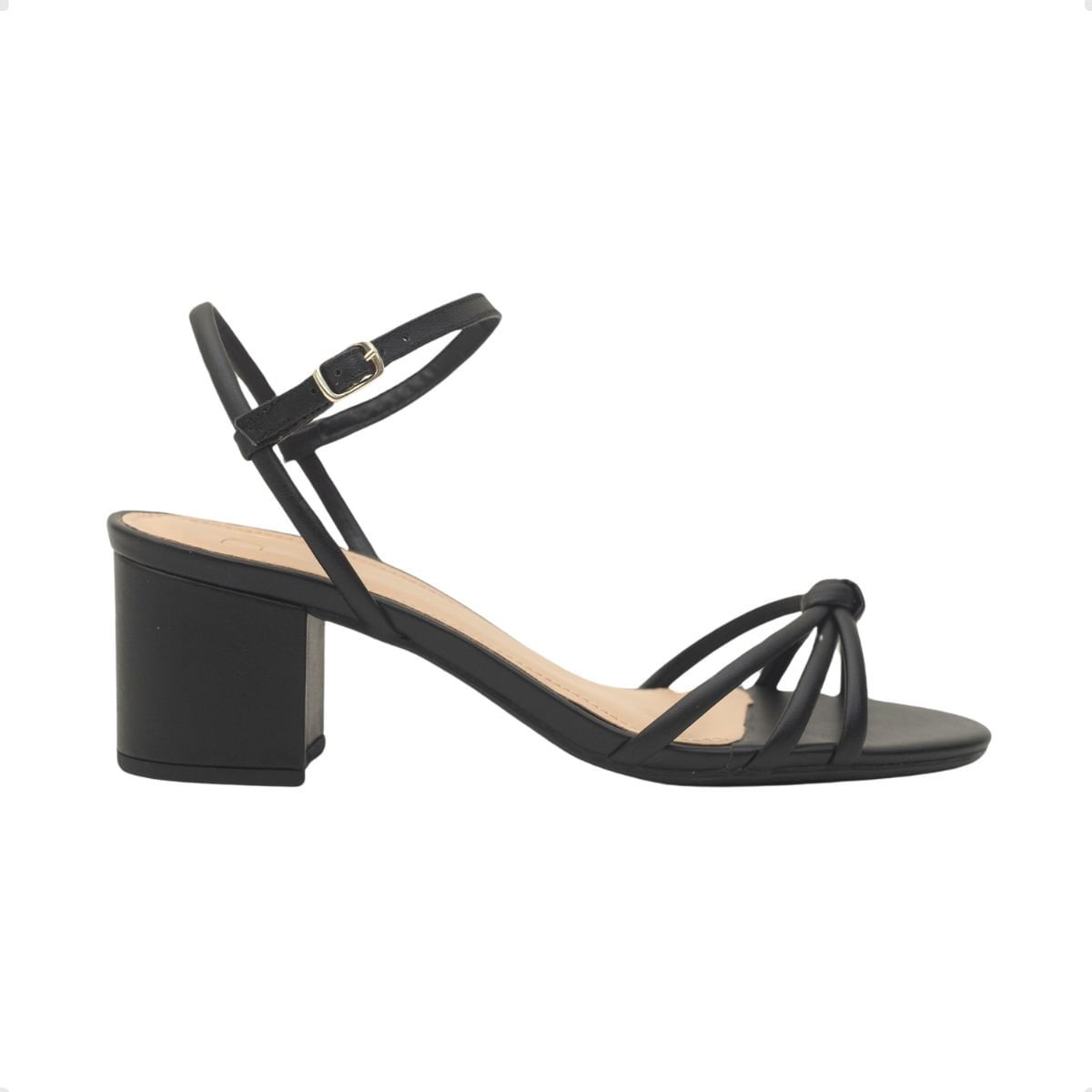 Sandalia Fem Salto Medio Grosso Dayane Magalhães  401.10074- Preto 1