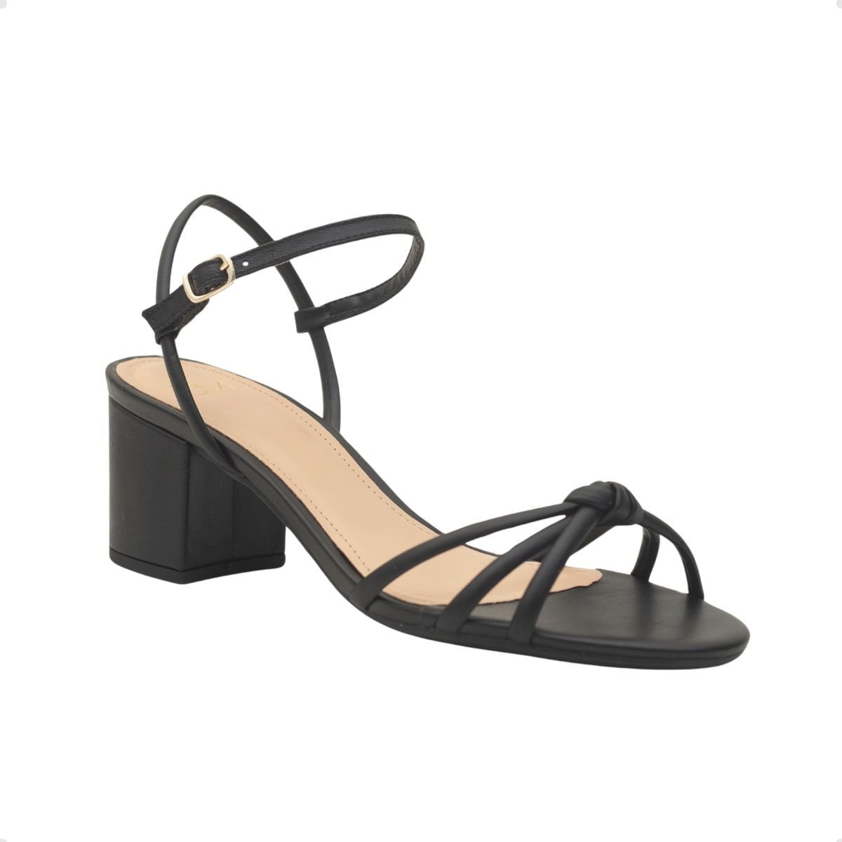Sandalia Fem Salto Medio Grosso Dayane Magalhães  401.10074- Preto 2
