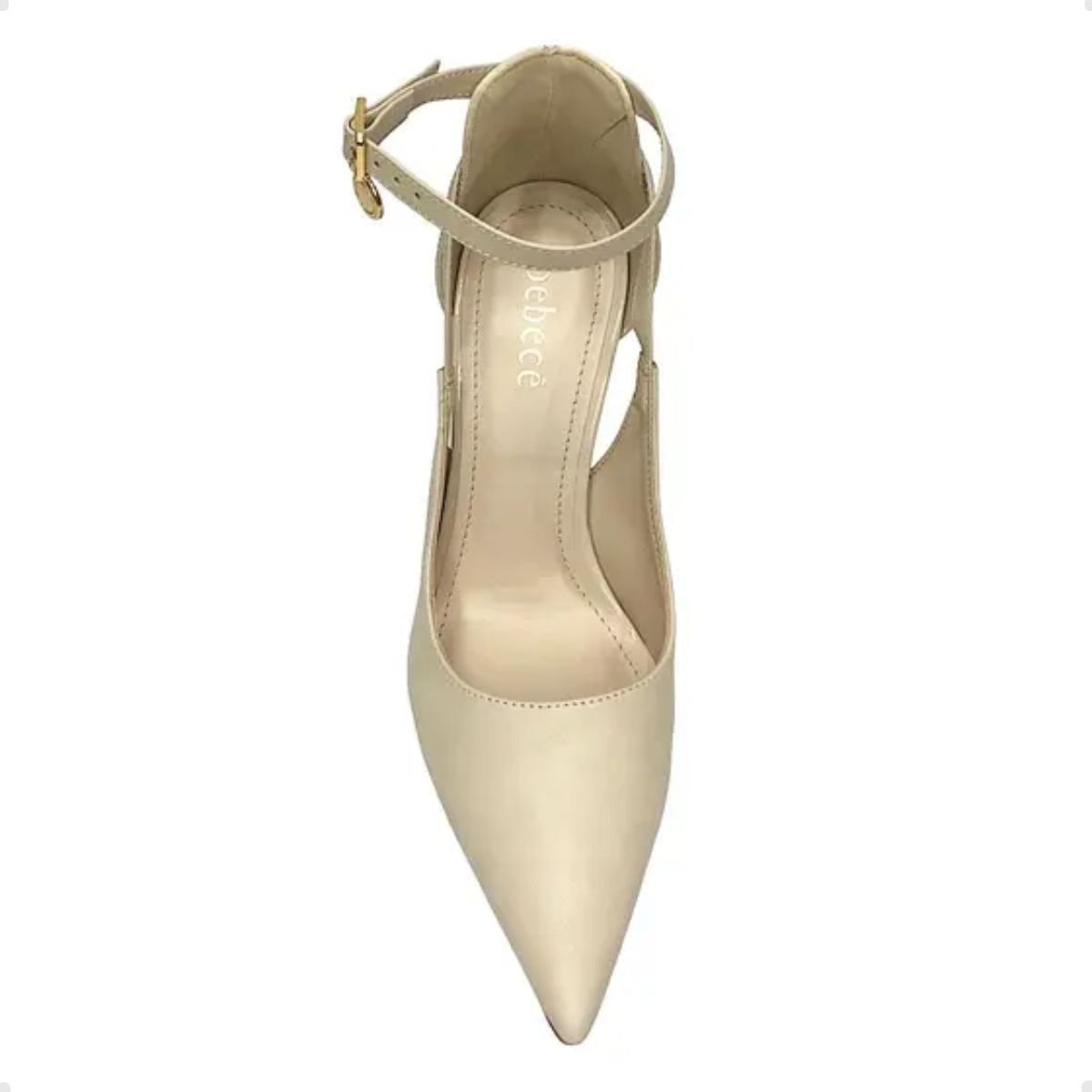 Sapato Feminino Salto Alto Fino Bebecê Aveia Bege 2
