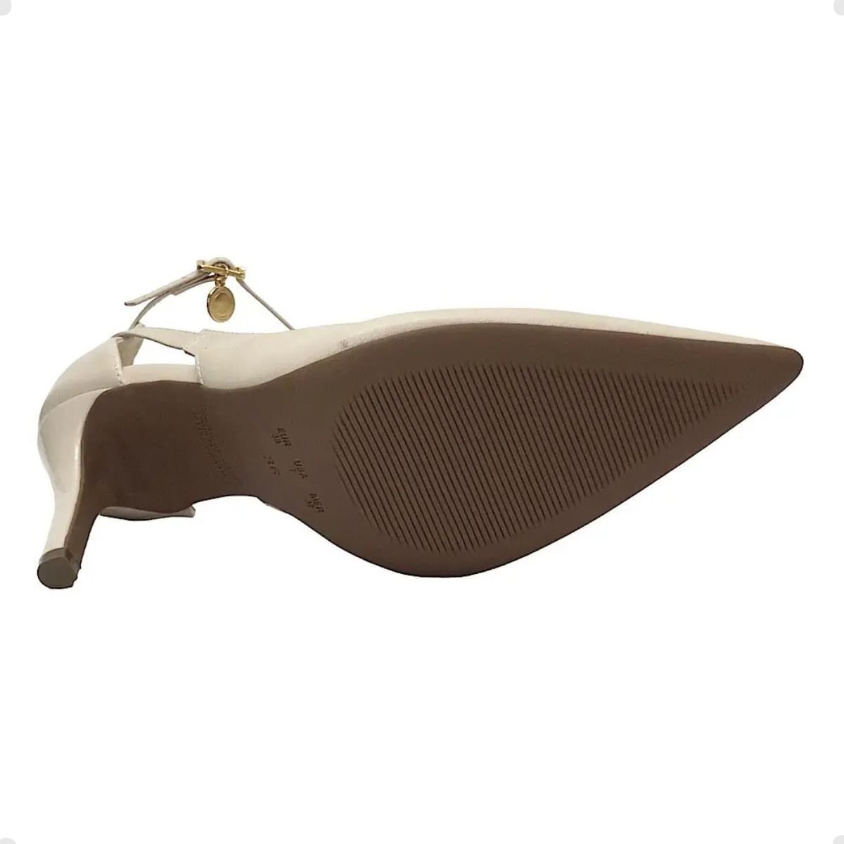 Sapato Feminino Salto Alto Fino Bebecê Aveia Bege 4