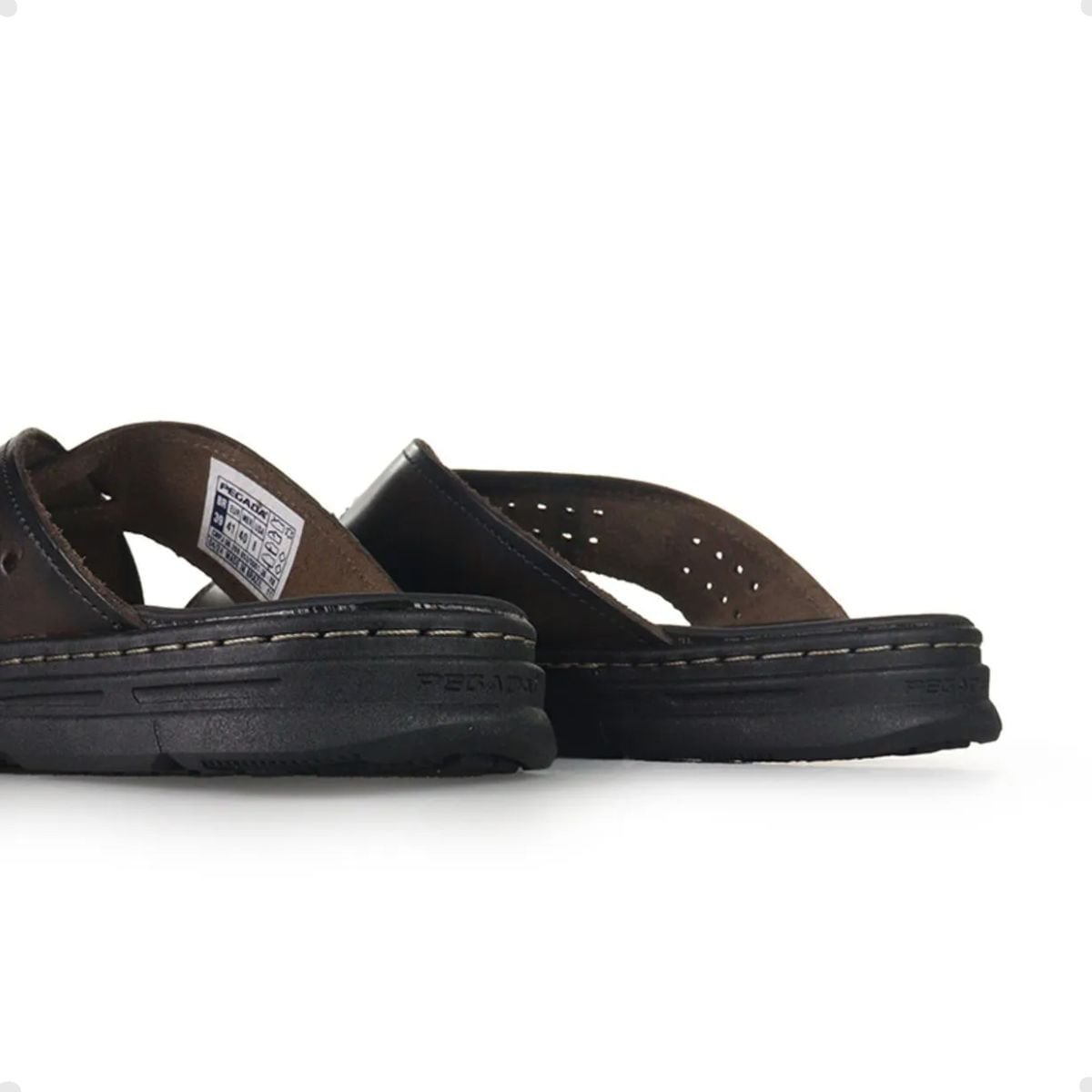Chinelo Masculino Slide Pegada Cravo Marrom 5