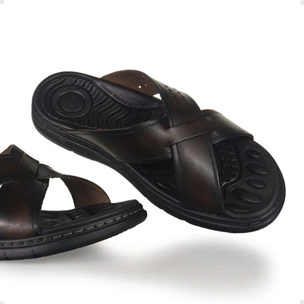 Chinelo Masculino Slide Pegada Cravo Marrom 3